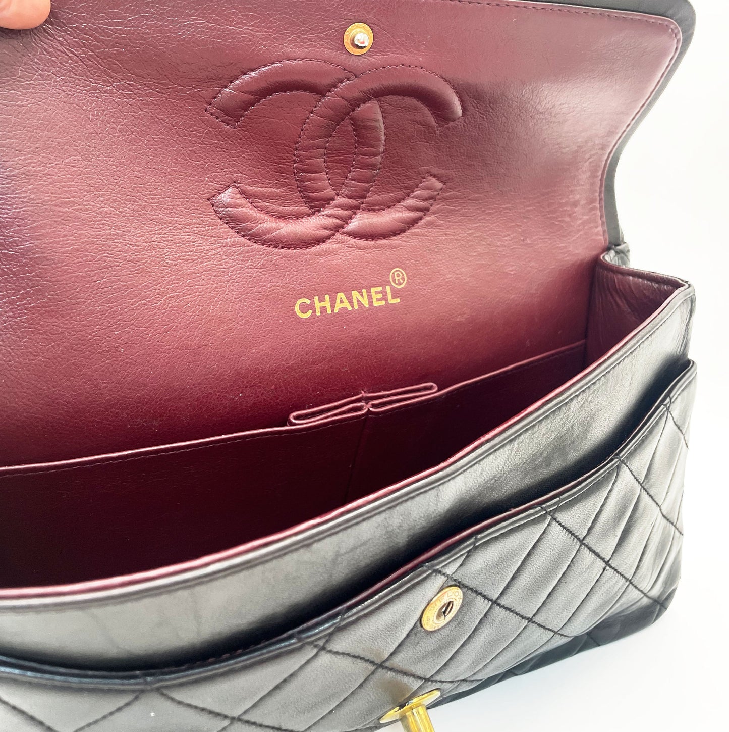 Sac Chanel timeless / classique 11.12 agneau noir medium - Soline