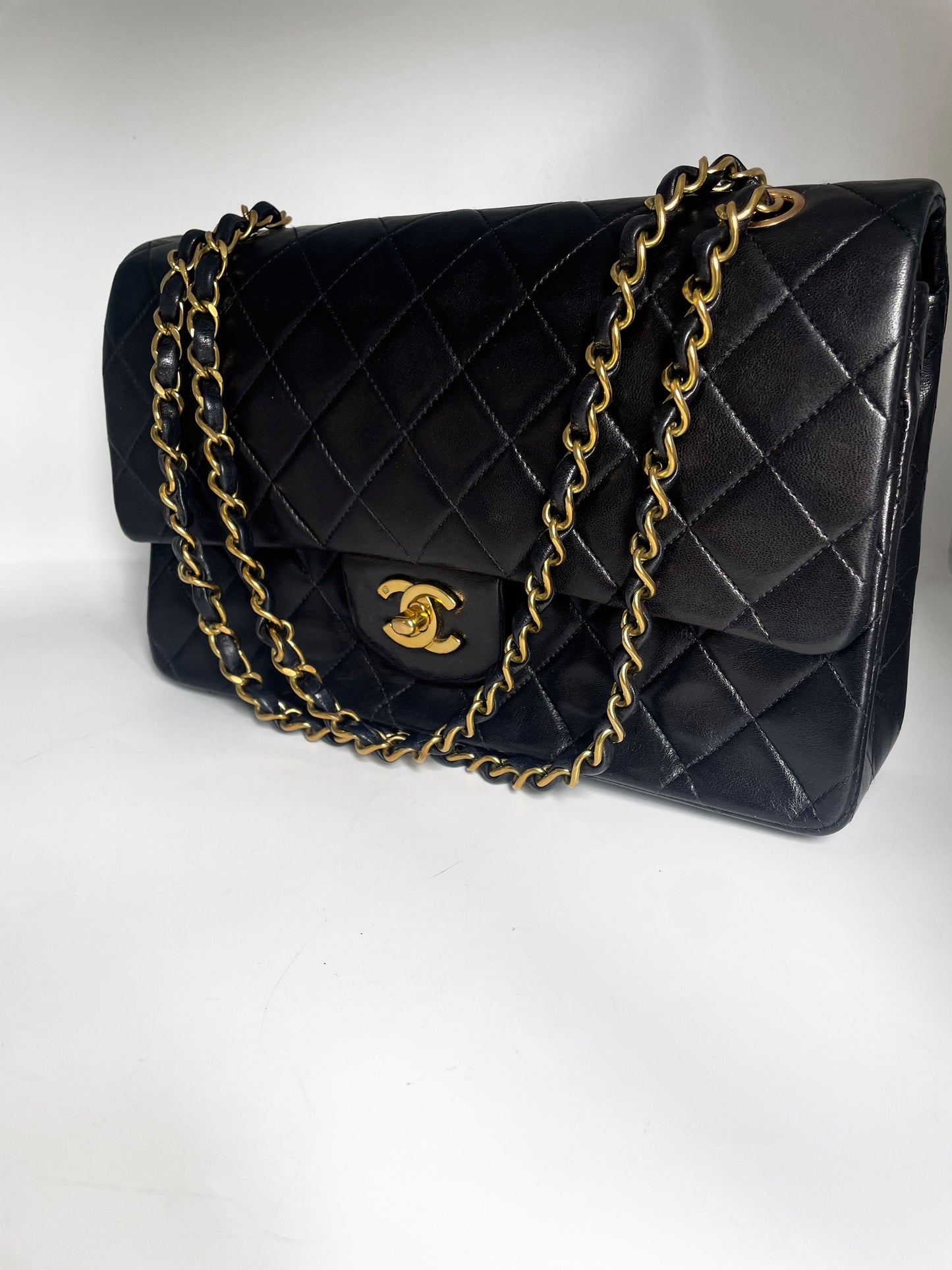 Sac Chanel timeless / classique 11.12 agneau noir medium - Soline