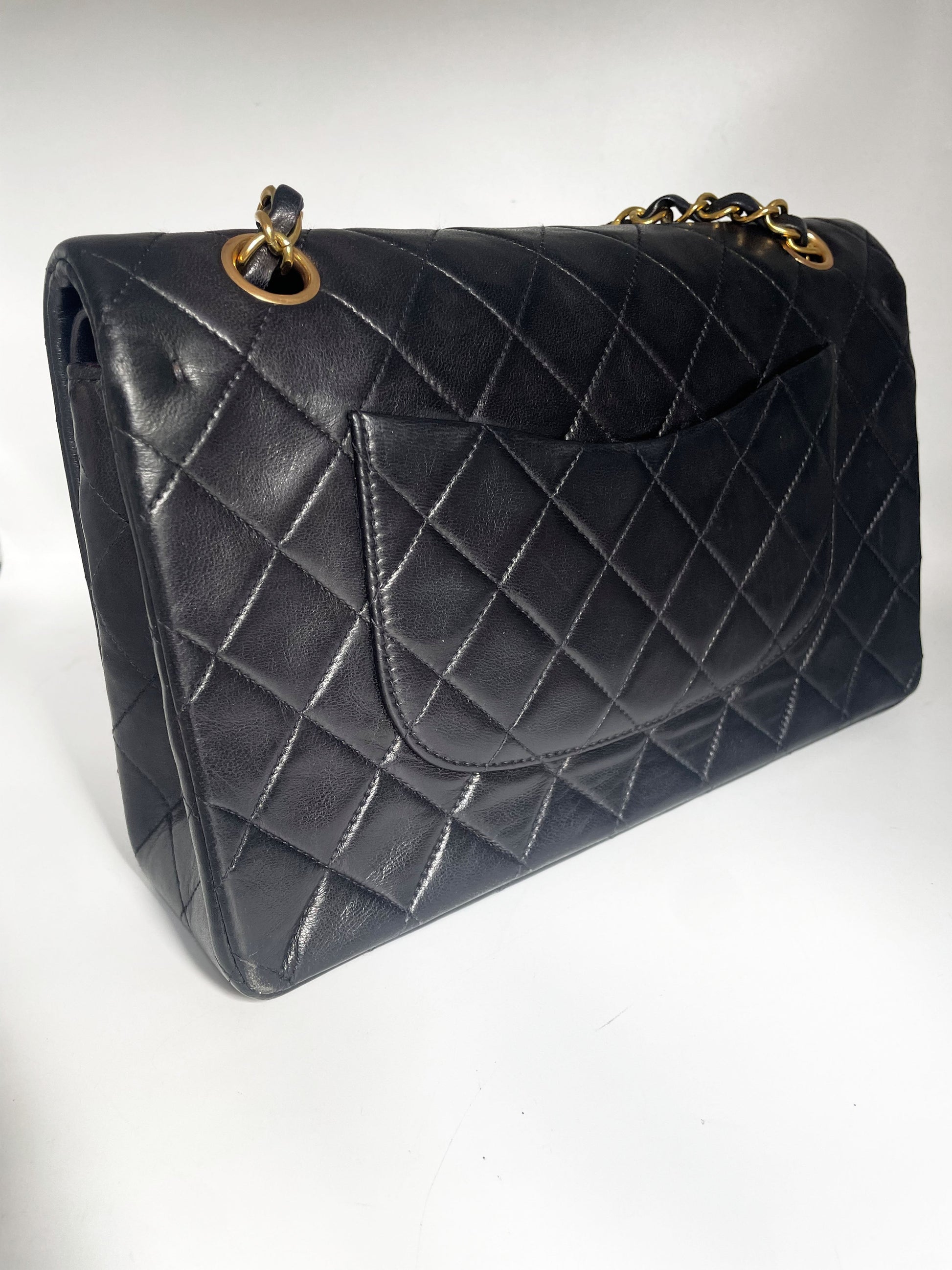 Sac Chanel timeless / classique 11.12 agneau noir medium - Soline