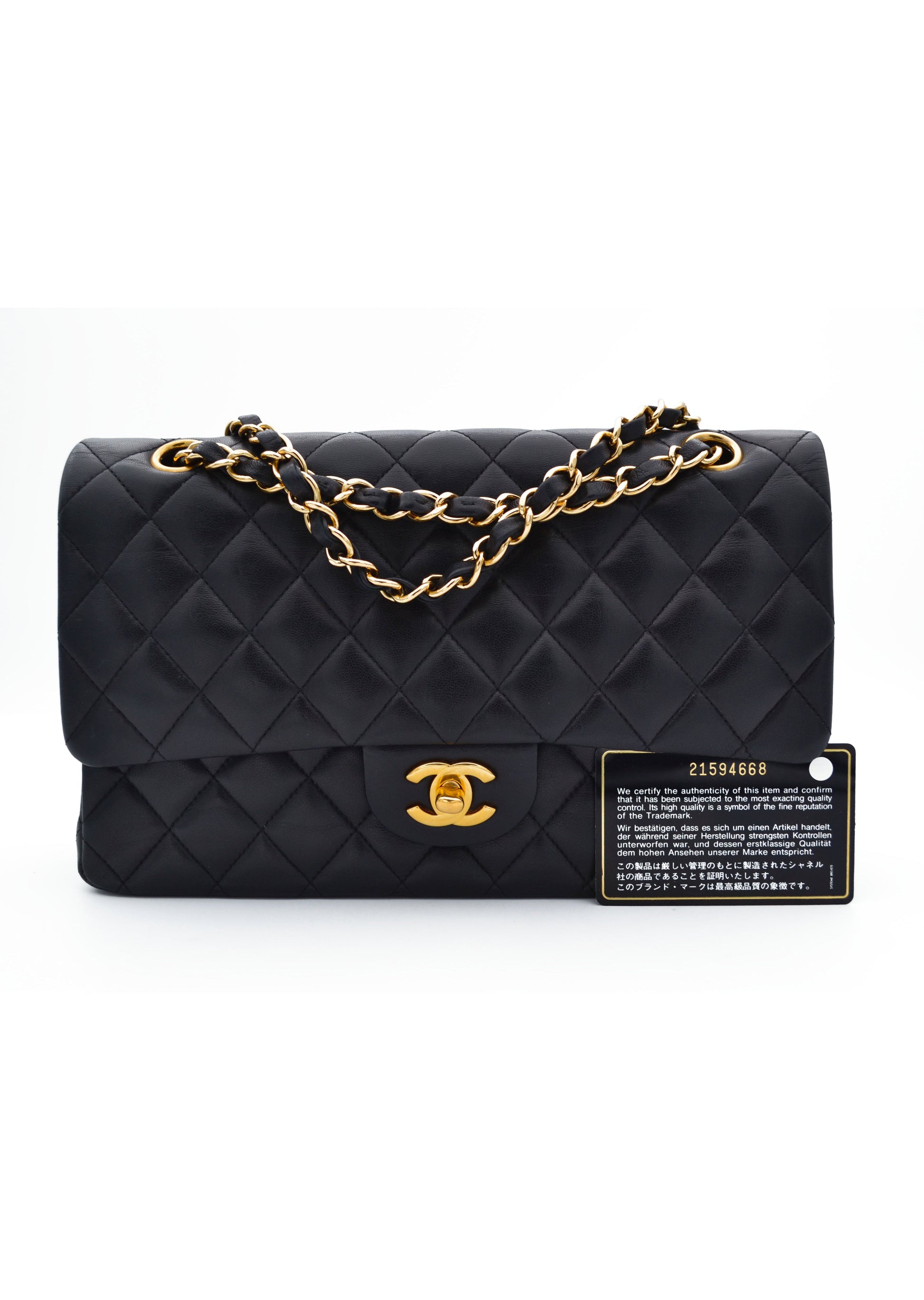 Sac Chanel timeless / classique 11.12 agneau noir medium - Soline
