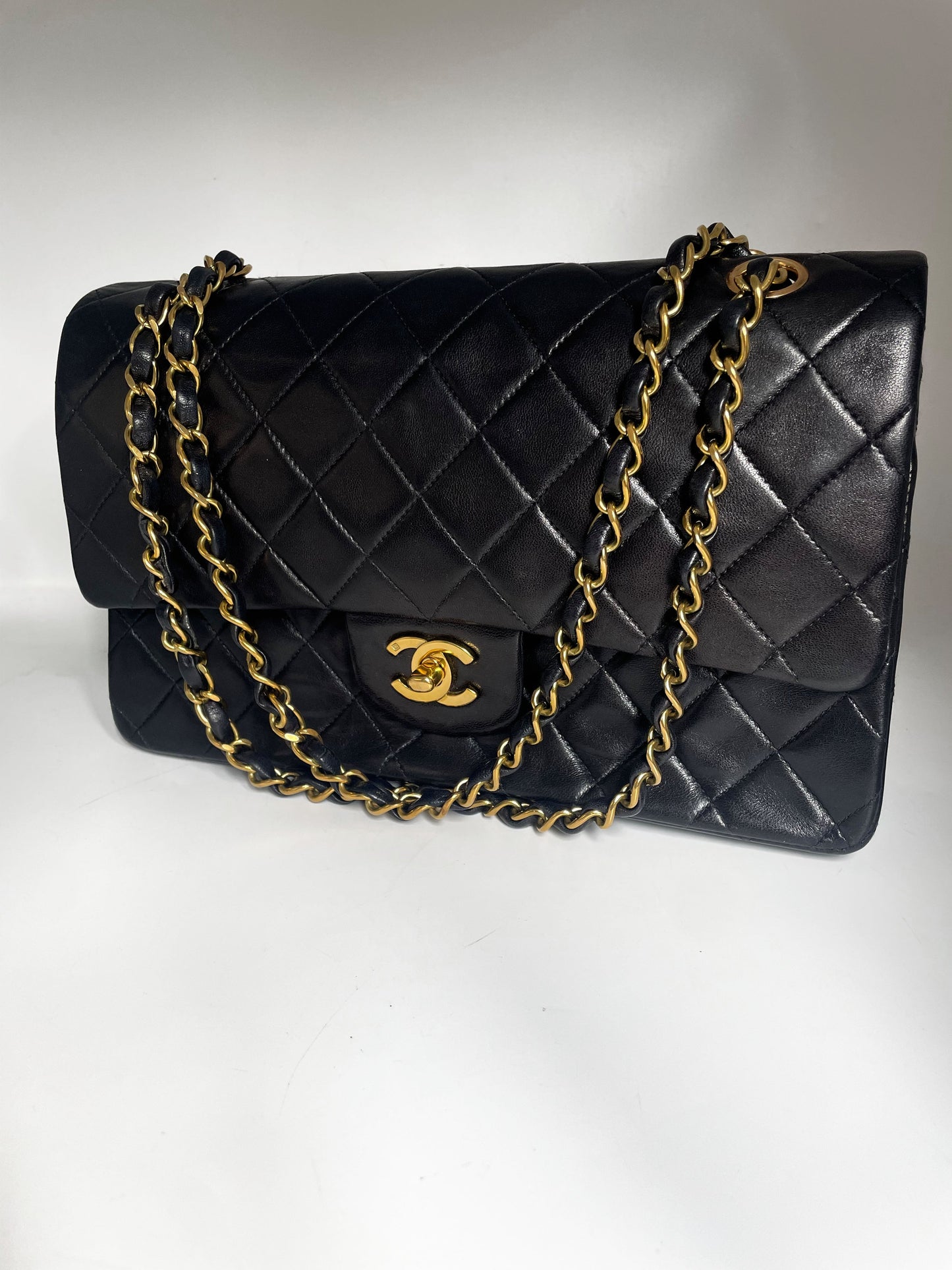 Sac Chanel timeless / classique 11.12 agneau noir medium - Soline