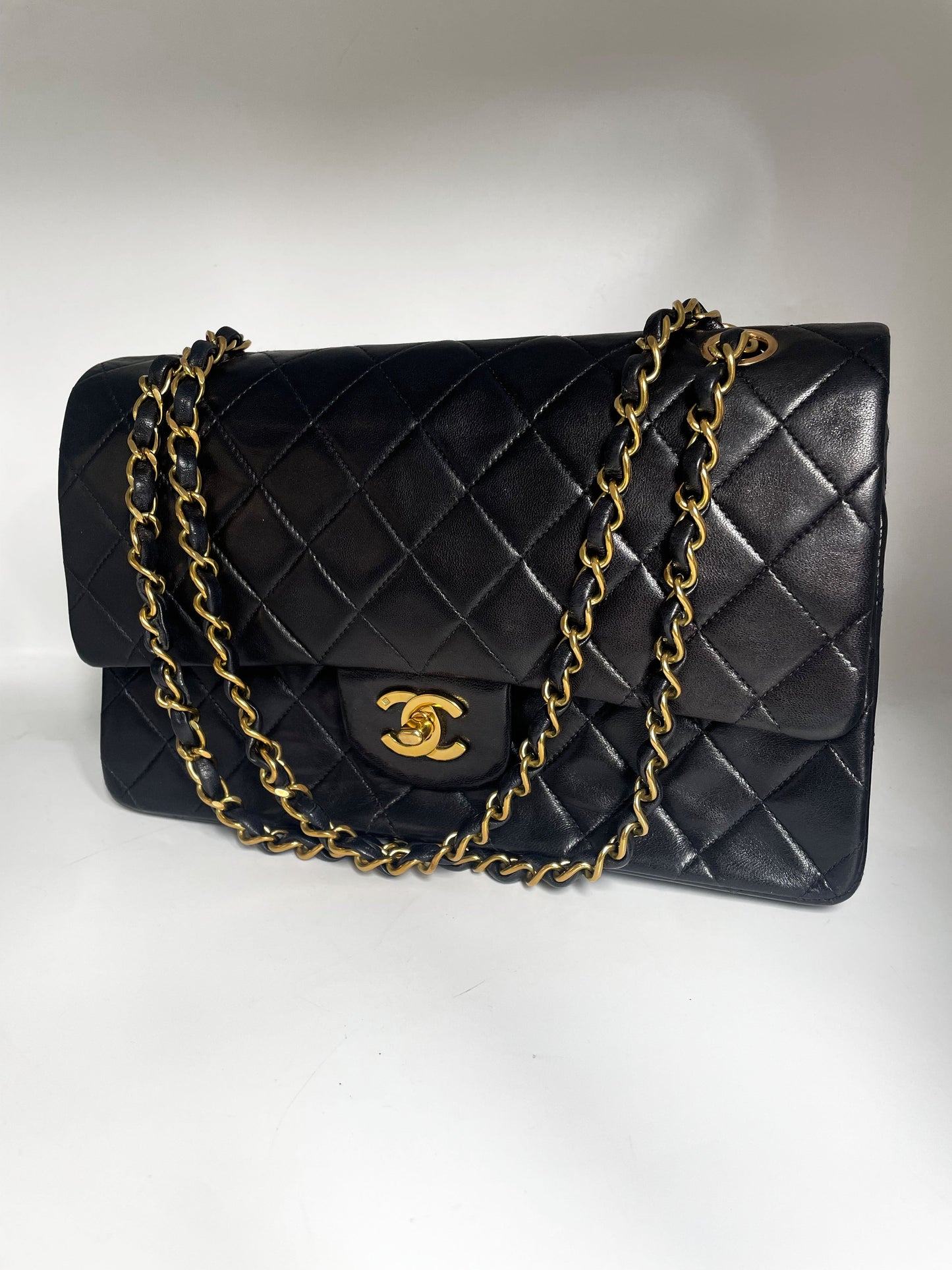 Sac Chanel timeless / classique 11.12 agneau noir medium - Soline