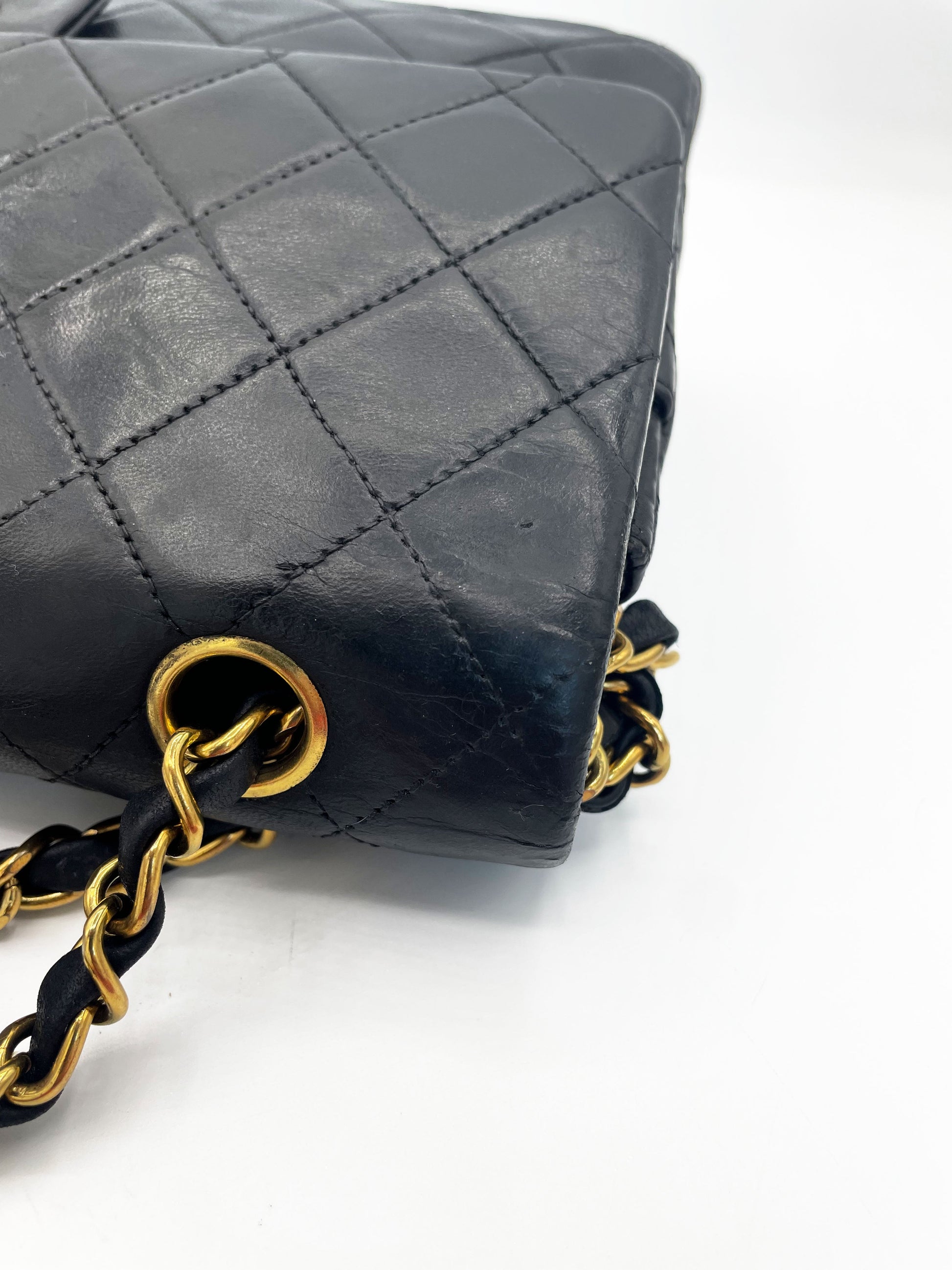 Sac Chanel timeless / classique 11.12 agneau noir medium - Soline