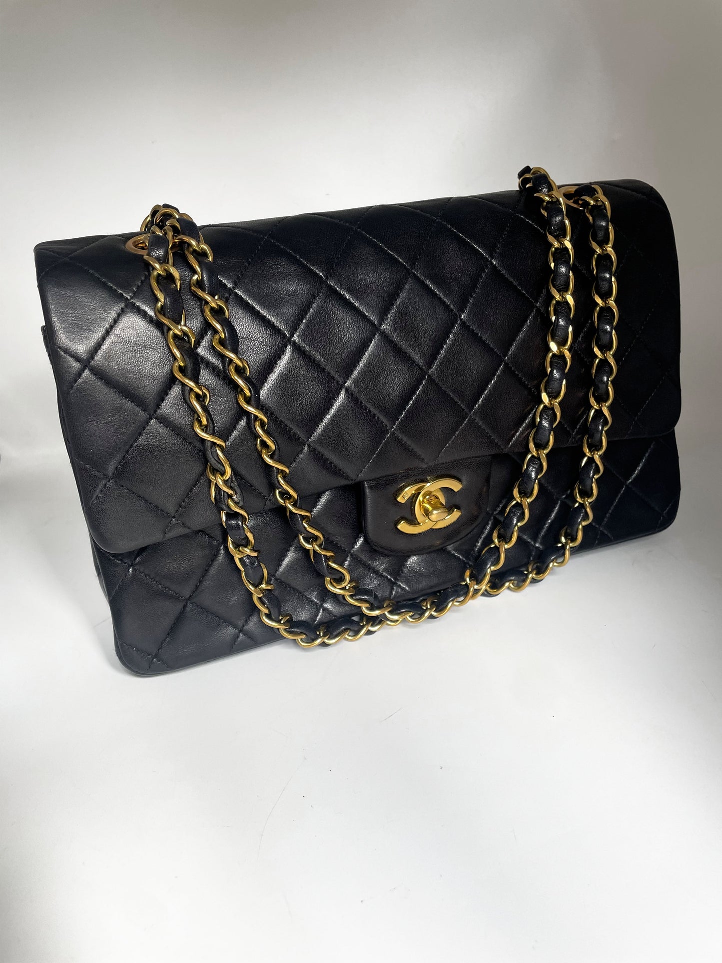 Sac Chanel timeless / classique 11.12 agneau noir medium - Soline