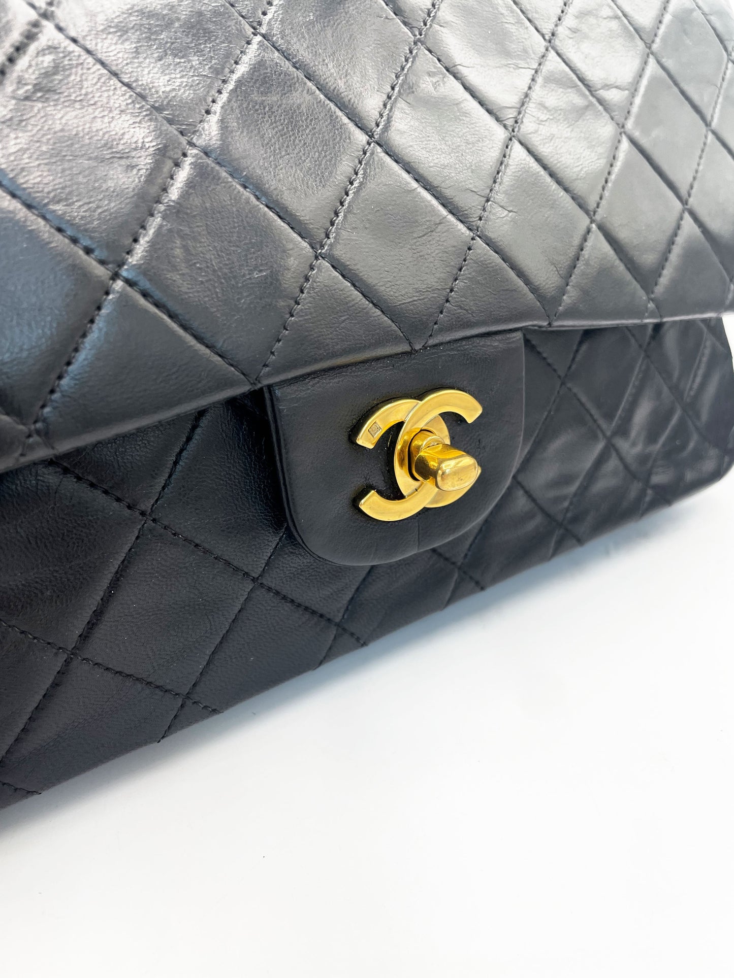 Sac Chanel timeless / classique 11.12 agneau noir medium - Soline