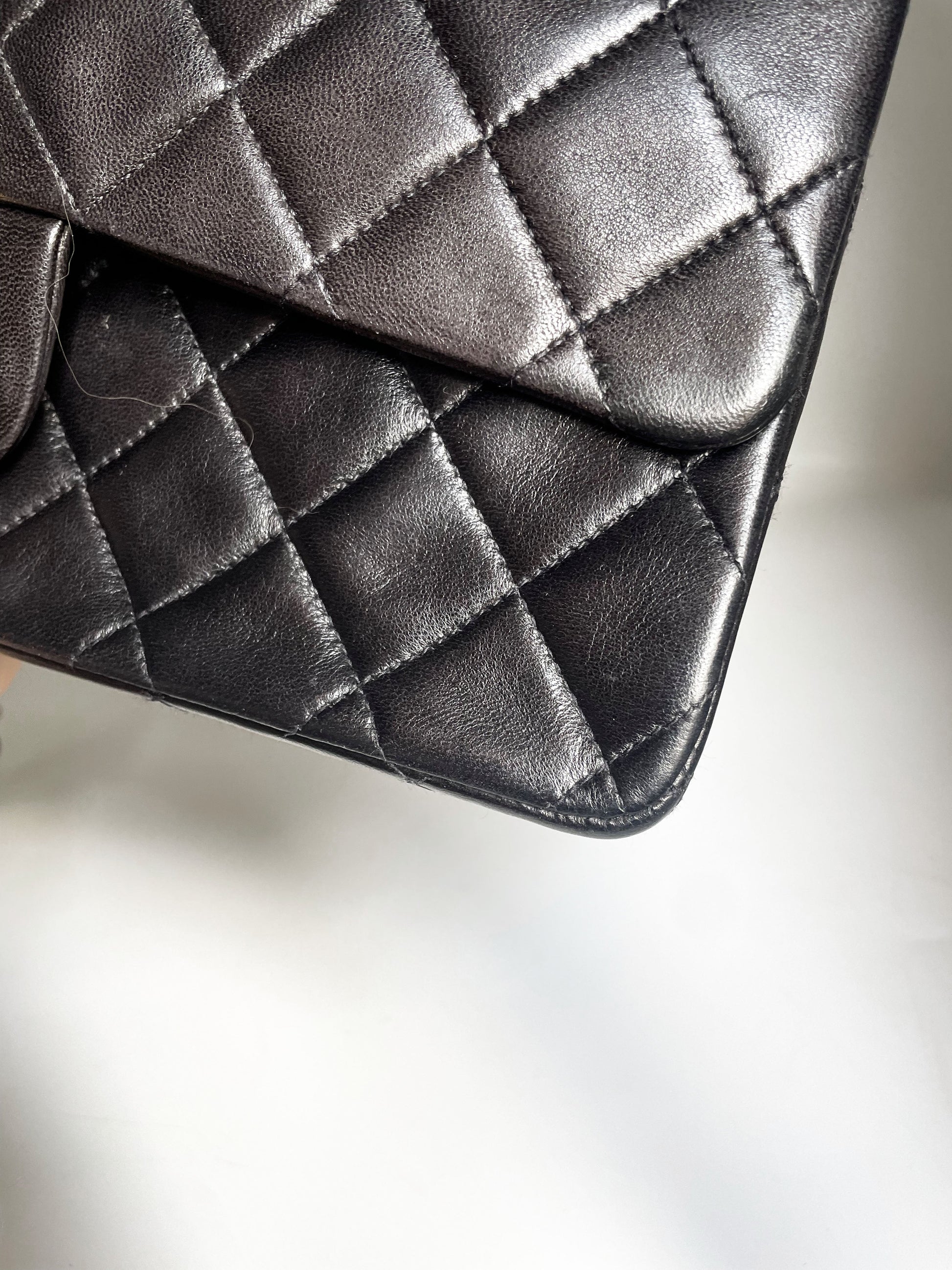 Sac Chanel timeless / classique 11.12 agneau noir medium - Soline