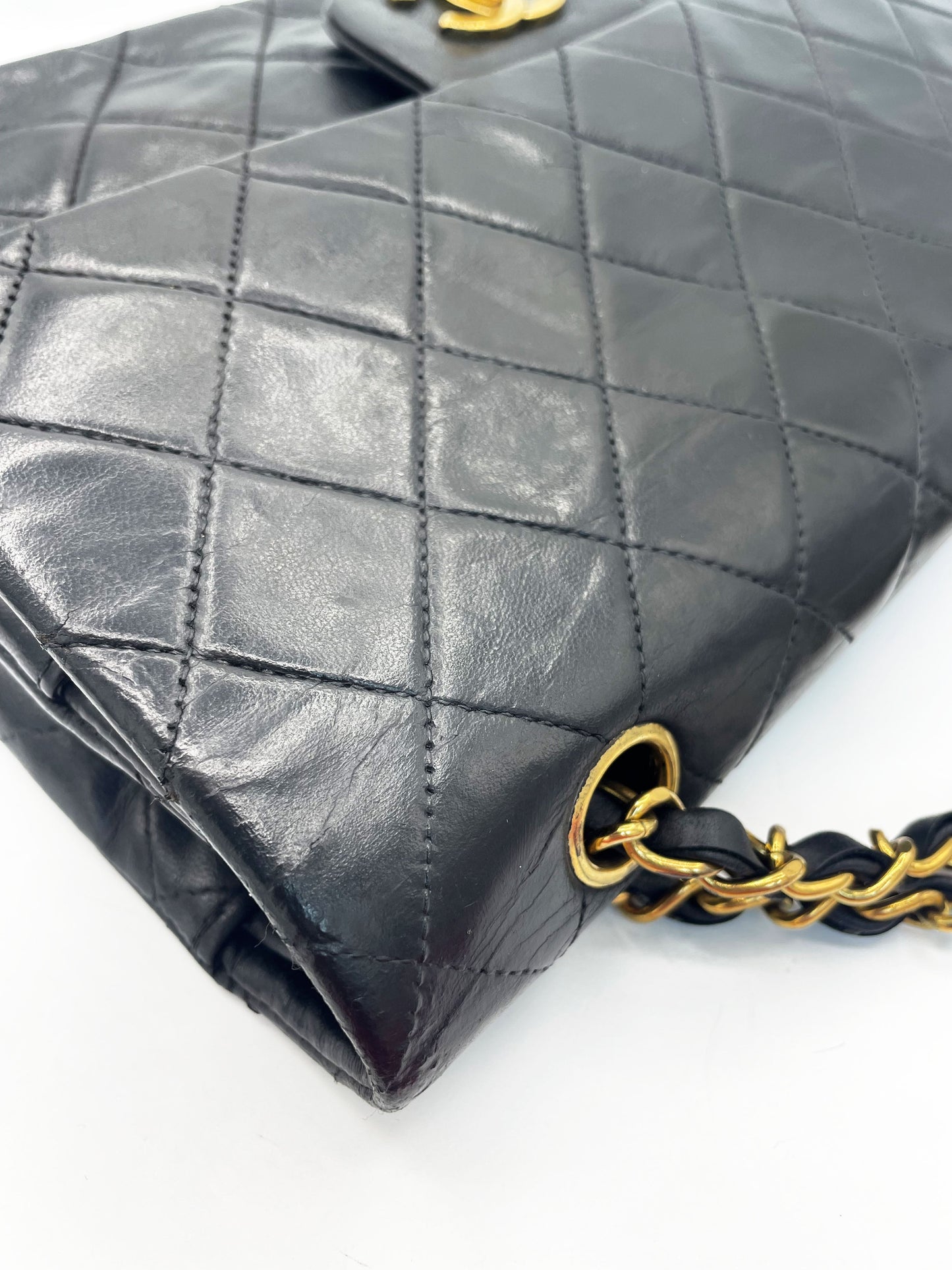 Sac Chanel timeless / classique 11.12 agneau noir medium - Soline
