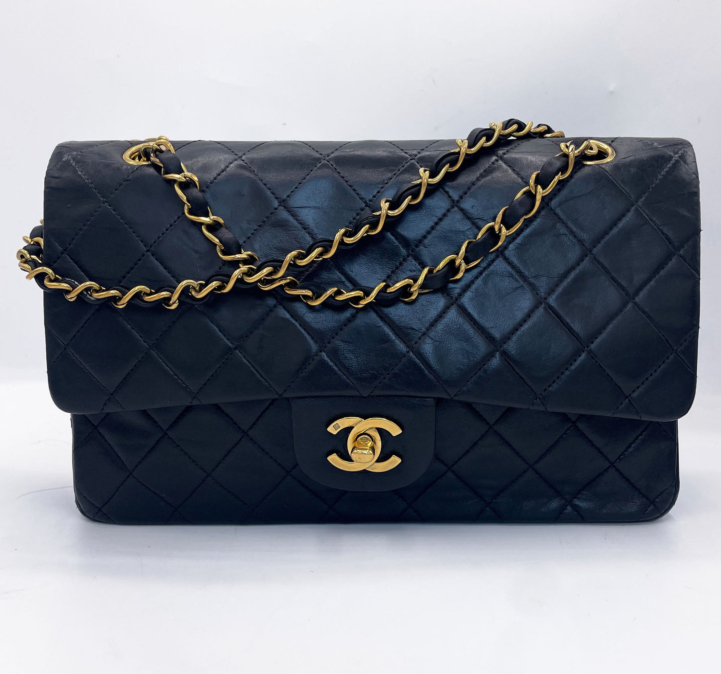 Sac Chanel timeless / classique 11.12 agneau noir medium - Soline