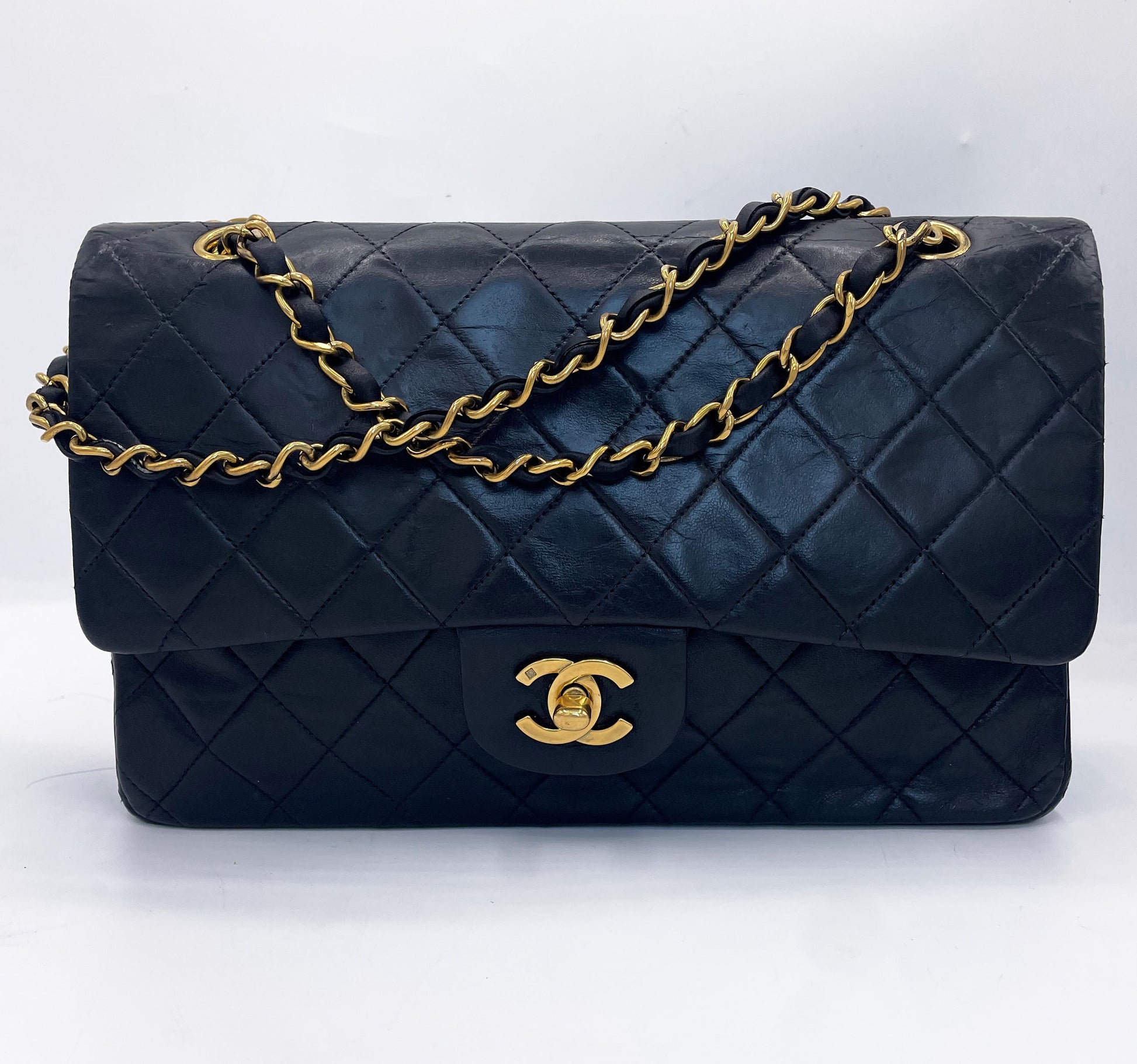 Sac Chanel timeless / classique 11.12 agneau noir medium - Soline
