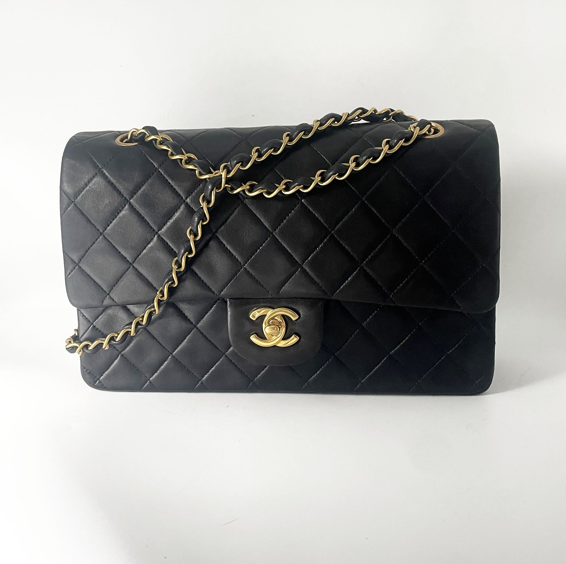 Sac Chanel timeless / classique 11.12 agneau noir medium - Soline