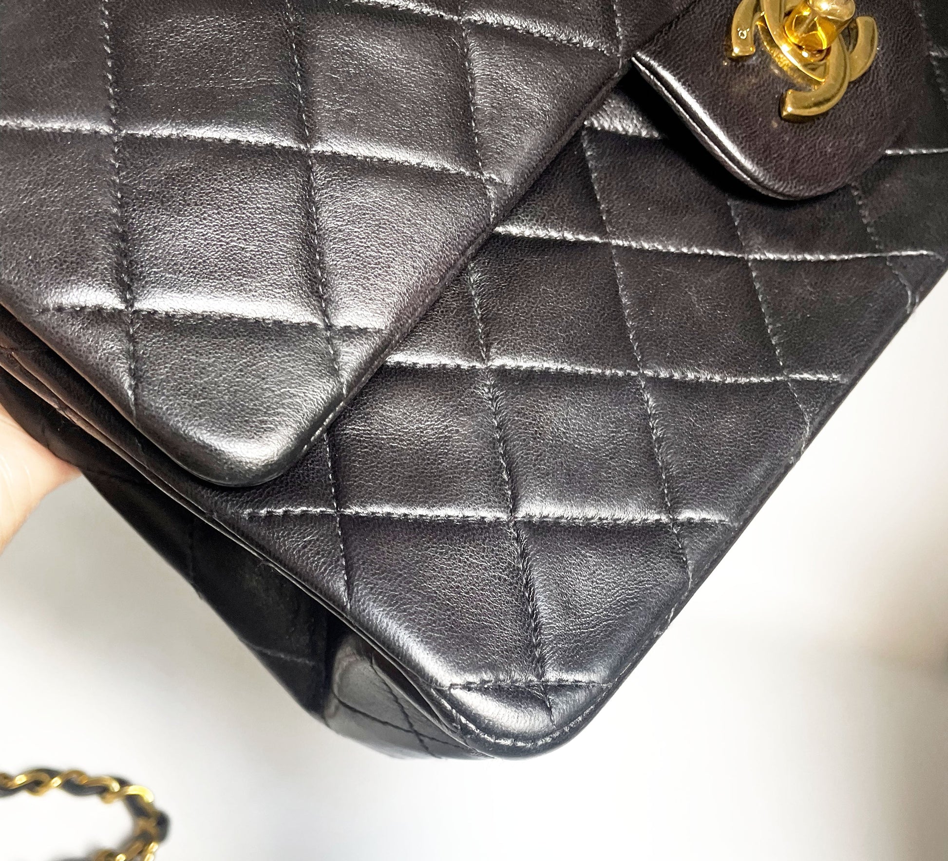 Sac Chanel timeless / classique 11.12 agneau noir medium - Soline