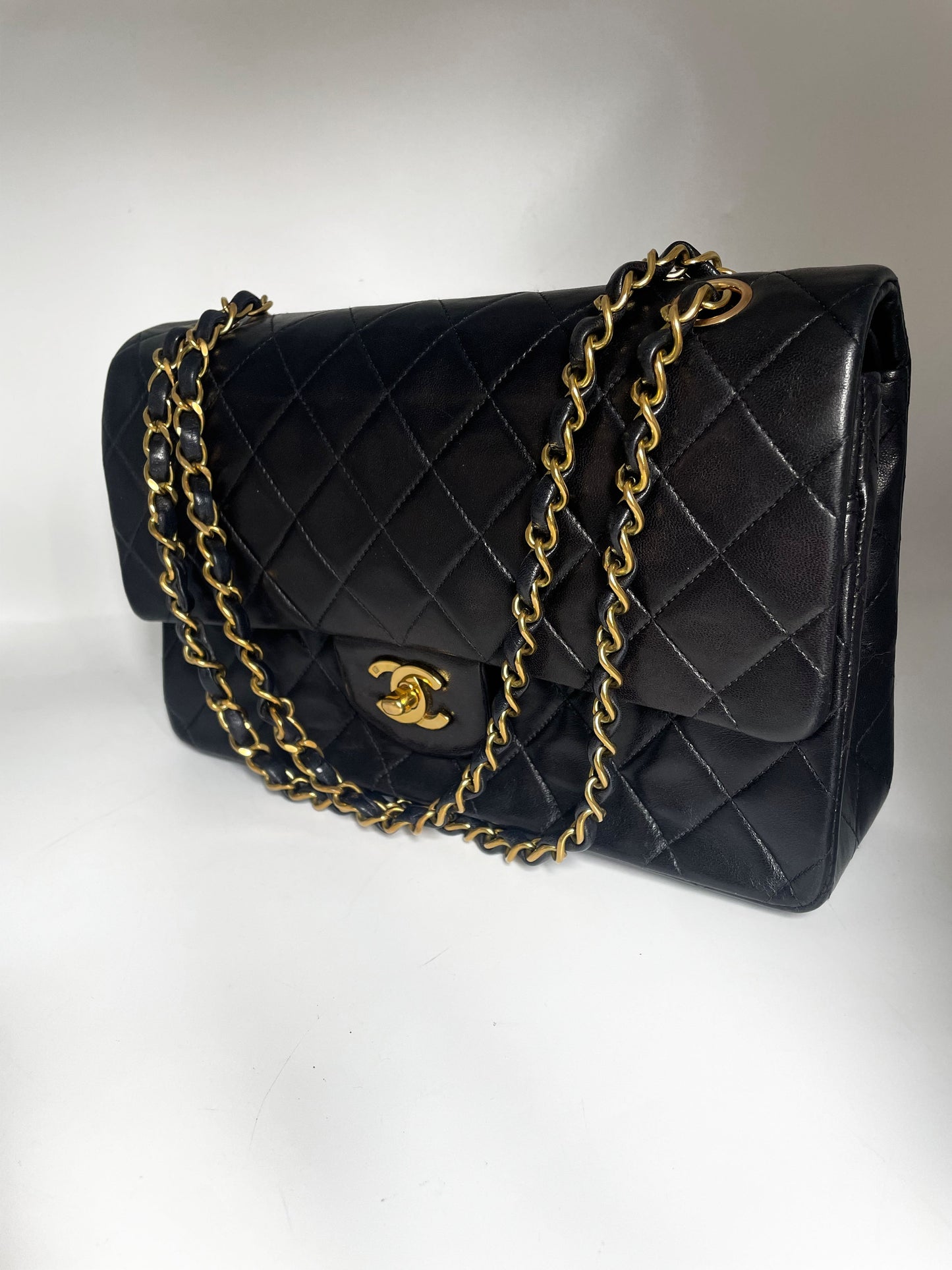 Sac Chanel timeless / classique 11.12 agneau noir medium - Soline
