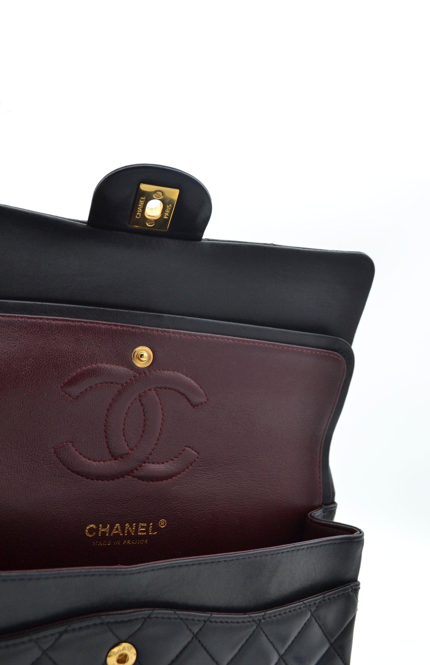 Sac Chanel timeless / classique 11.12 agneau noir medium - Soline