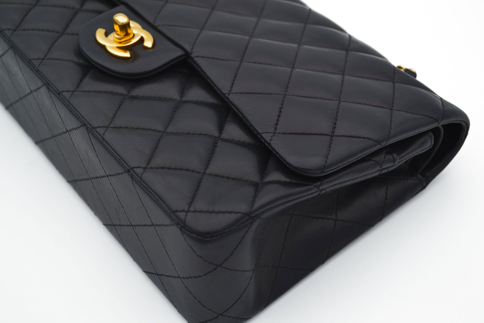 Sac Chanel timeless / classique 11.12 agneau noir medium - Soline