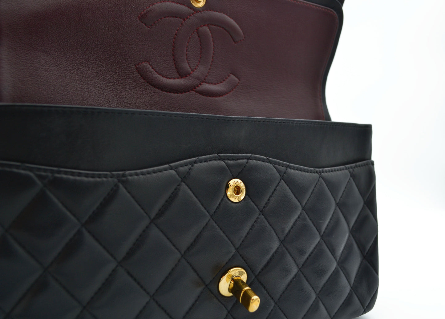 Sac Chanel timeless / classique 11.12 agneau noir medium - Soline