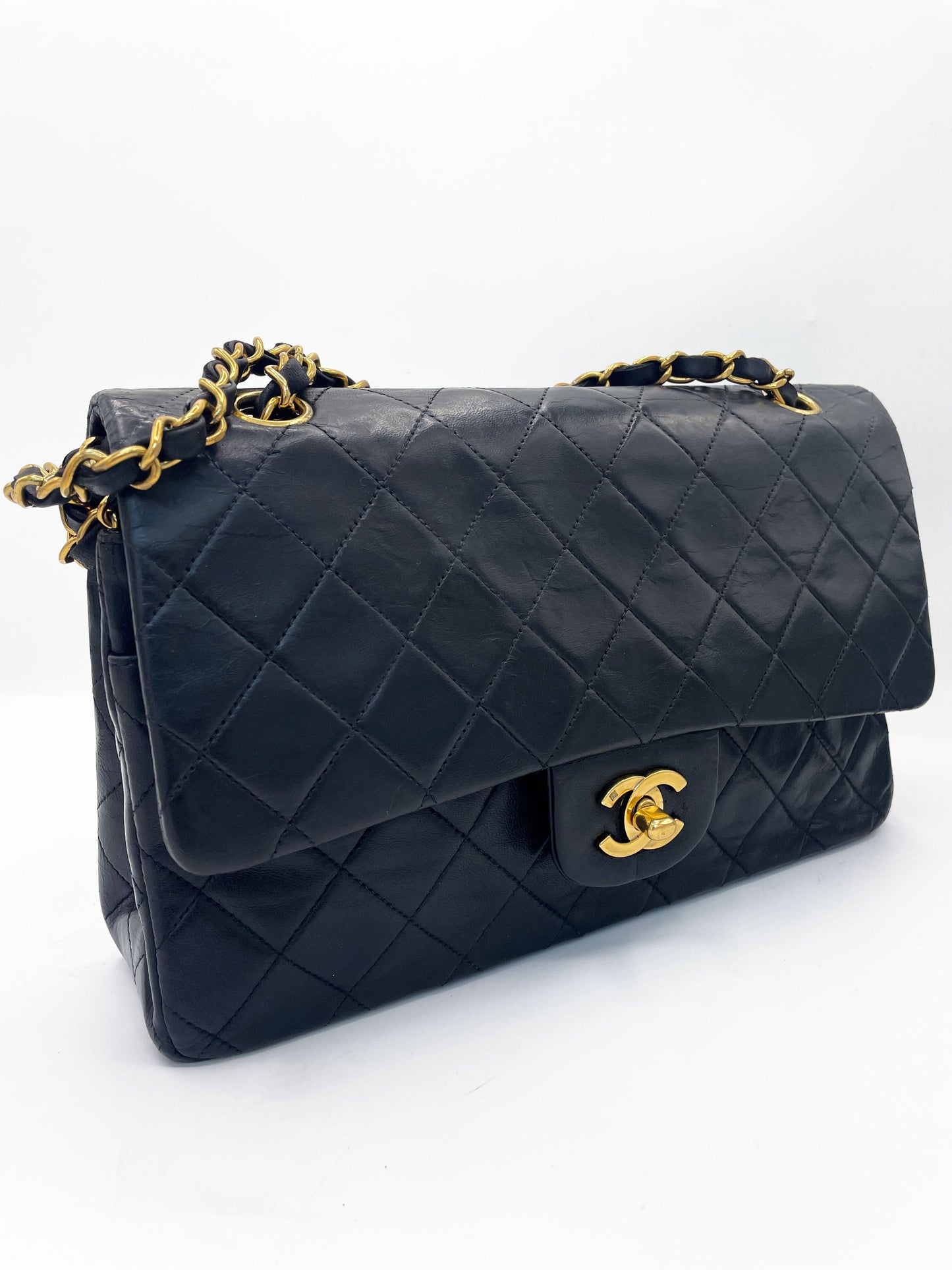 Sac Chanel timeless / classique 11.12 agneau noir medium - Soline