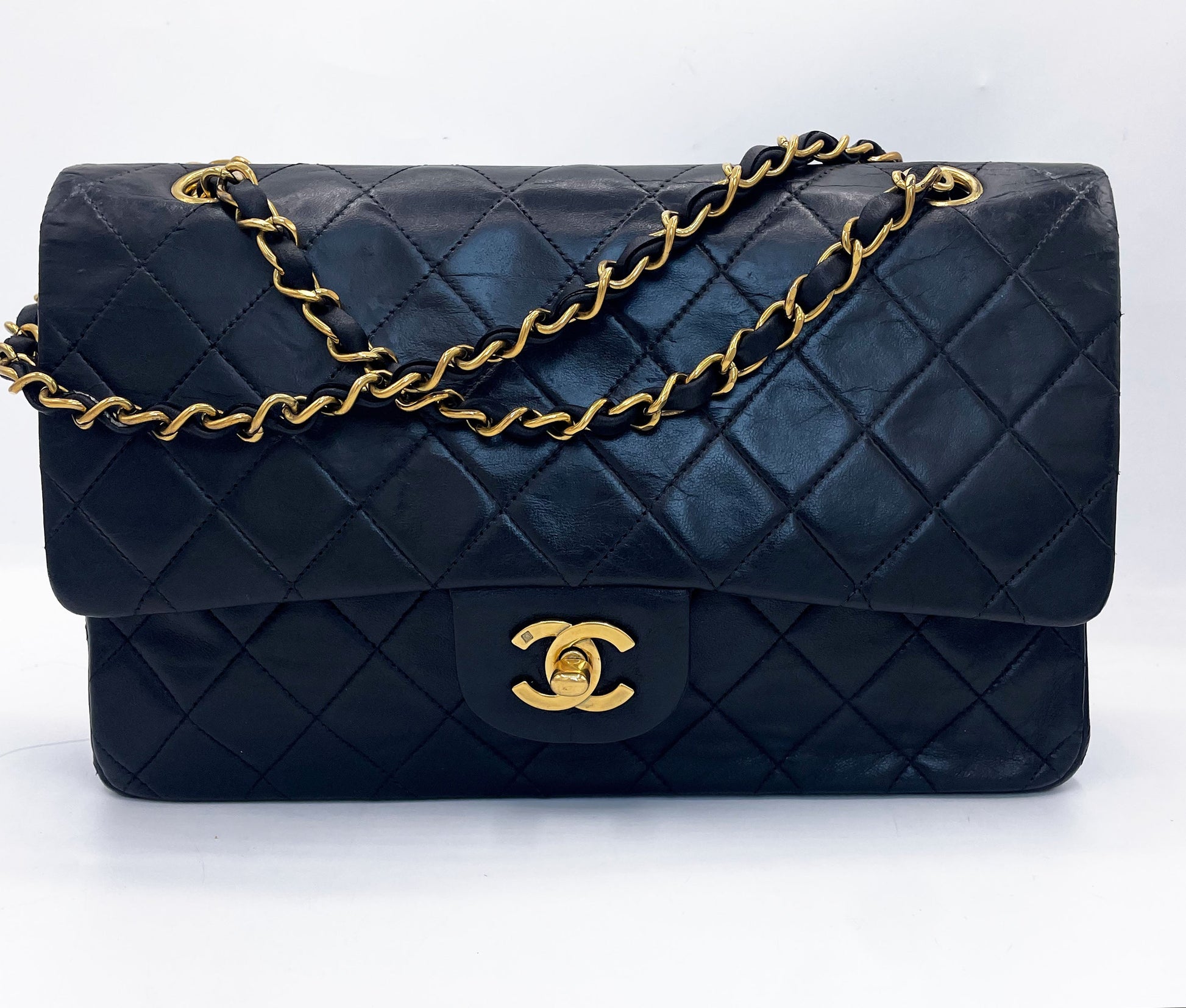Sac Chanel timeless / classique 11.12 agneau noir medium - Soline
