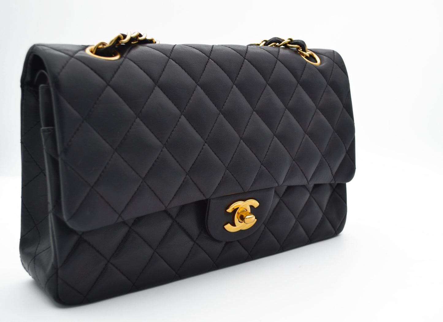 Sac Chanel timeless / classique 11.12 agneau noir medium - Soline