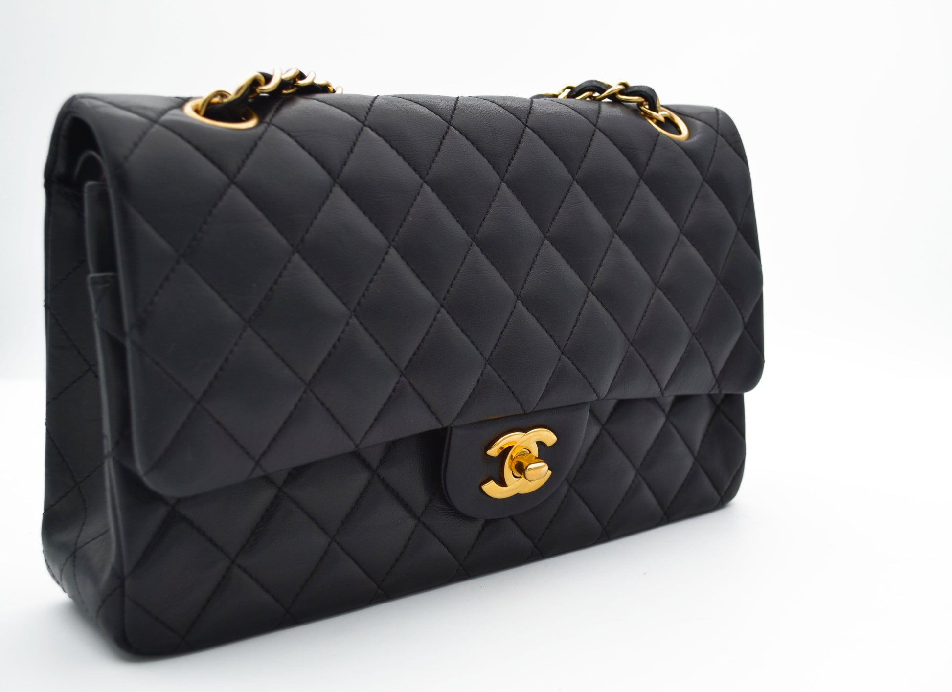 Sac Chanel timeless / classique 11.12 agneau noir medium - Soline