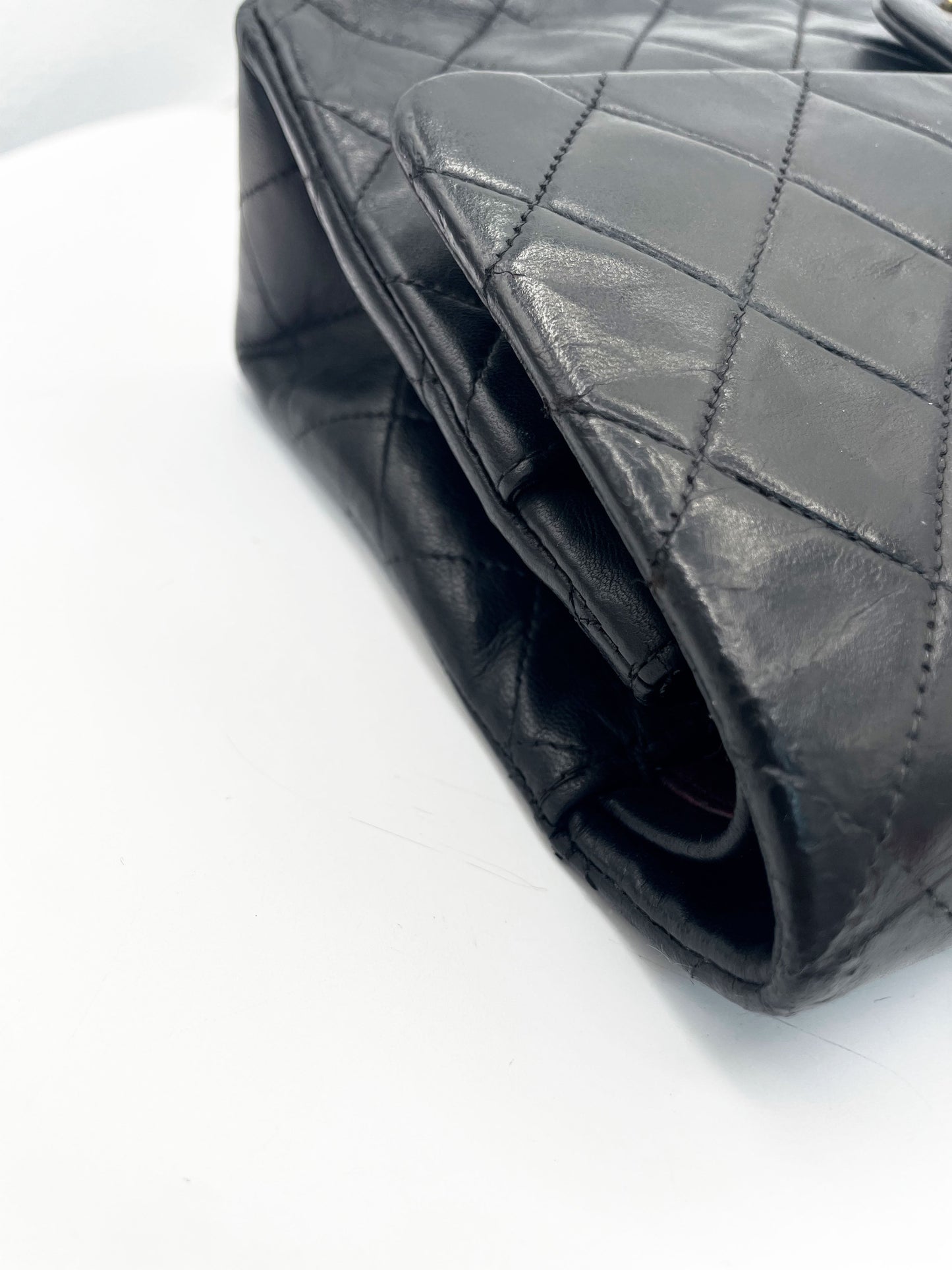 Sac Chanel timeless / classique 11.12 agneau noir medium - Soline