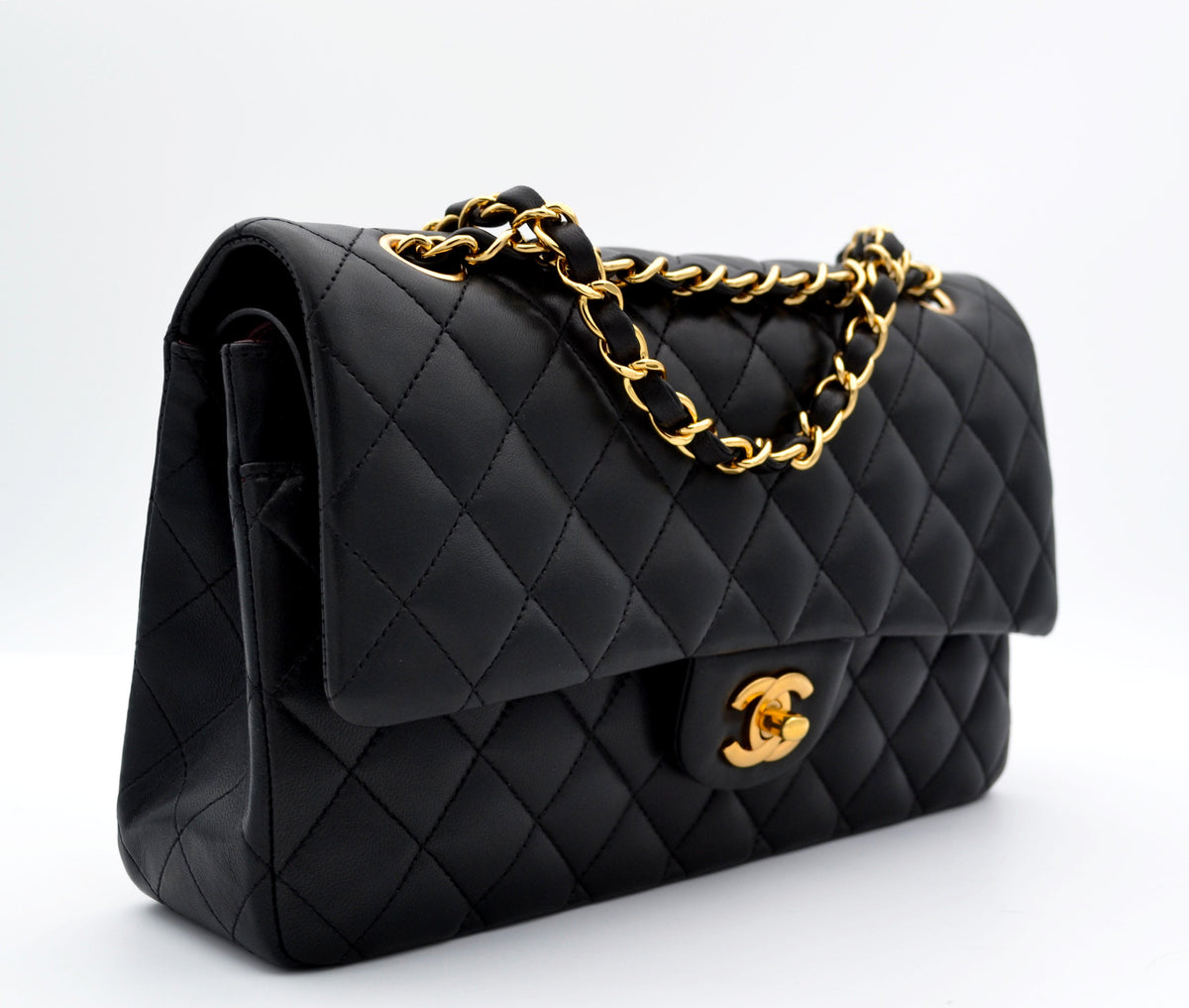 Sac Chanel timeless / classique 11.12 cuir lisse noir medium - Soline