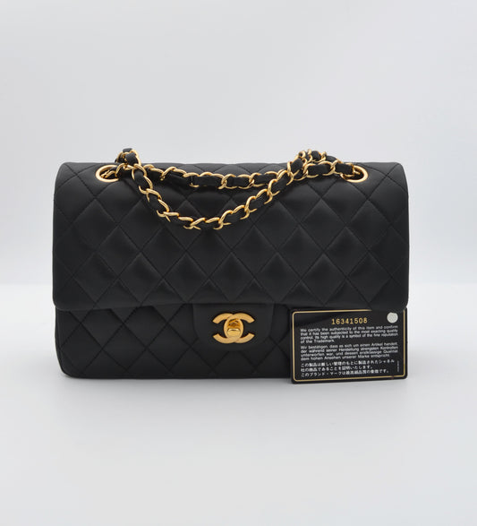 Sac Chanel timeless / classique 11.12 cuir lisse noir medium - Soline