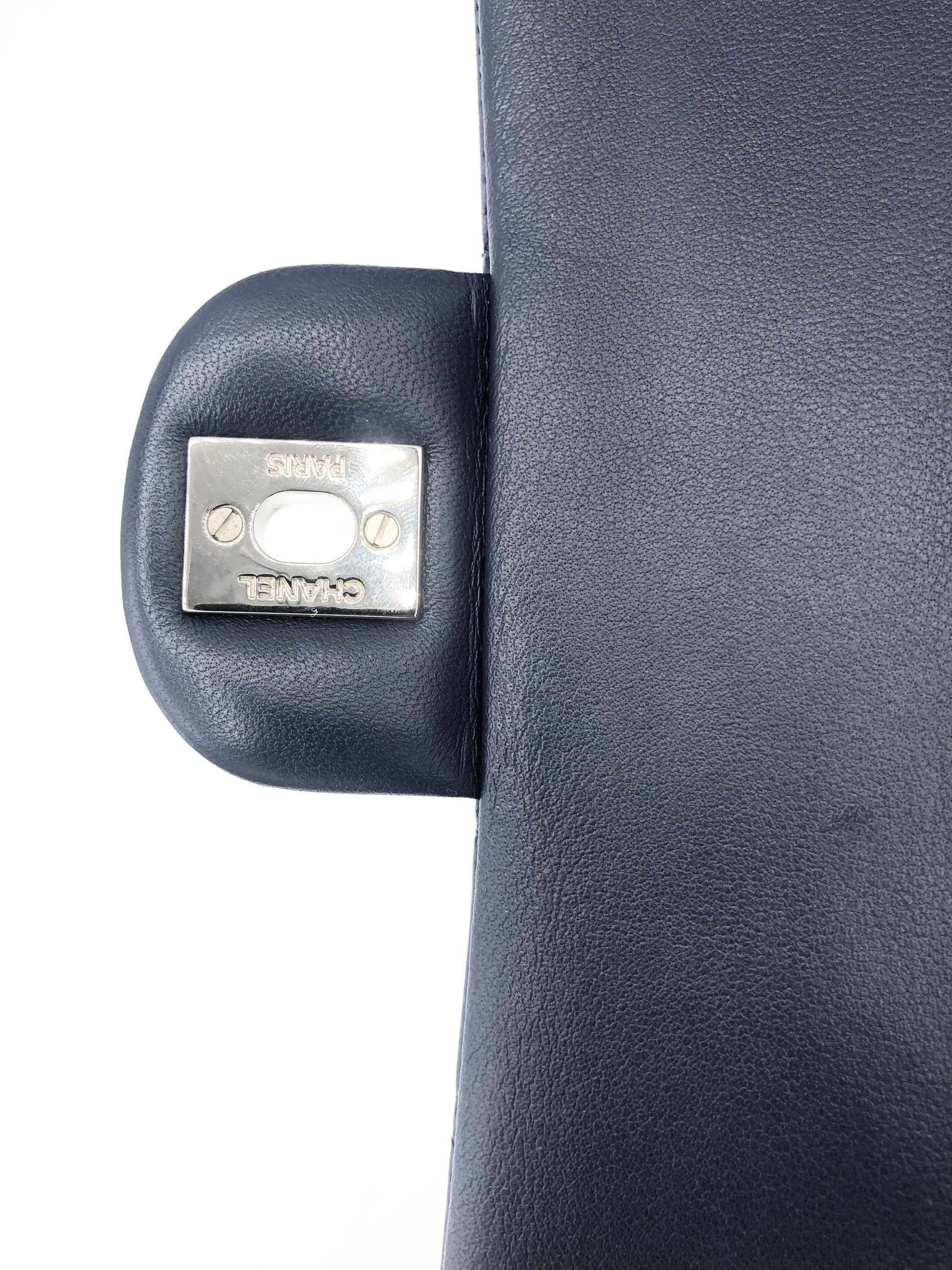 SAC CLASSIQUE AGNEAU BLEU MARINE - Soline