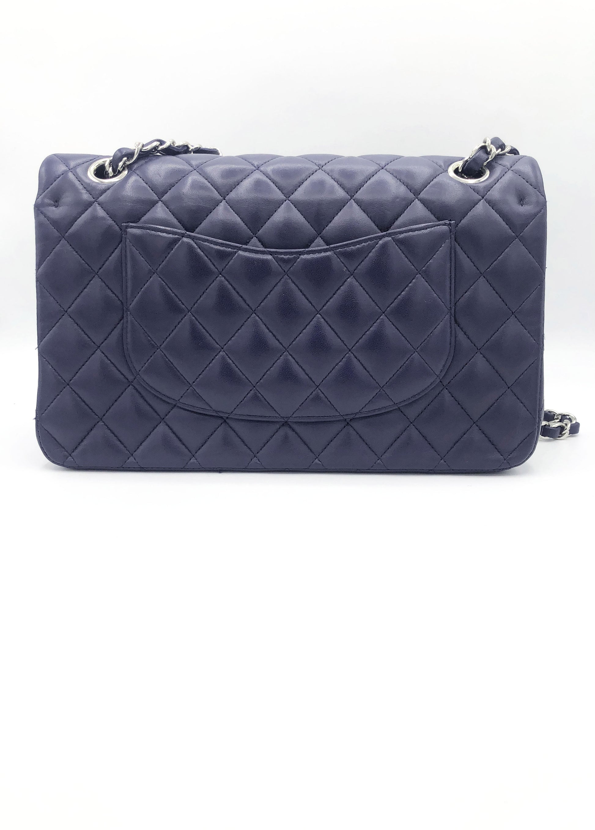 SAC CLASSIQUE AGNEAU BLEU MARINE - Soline
