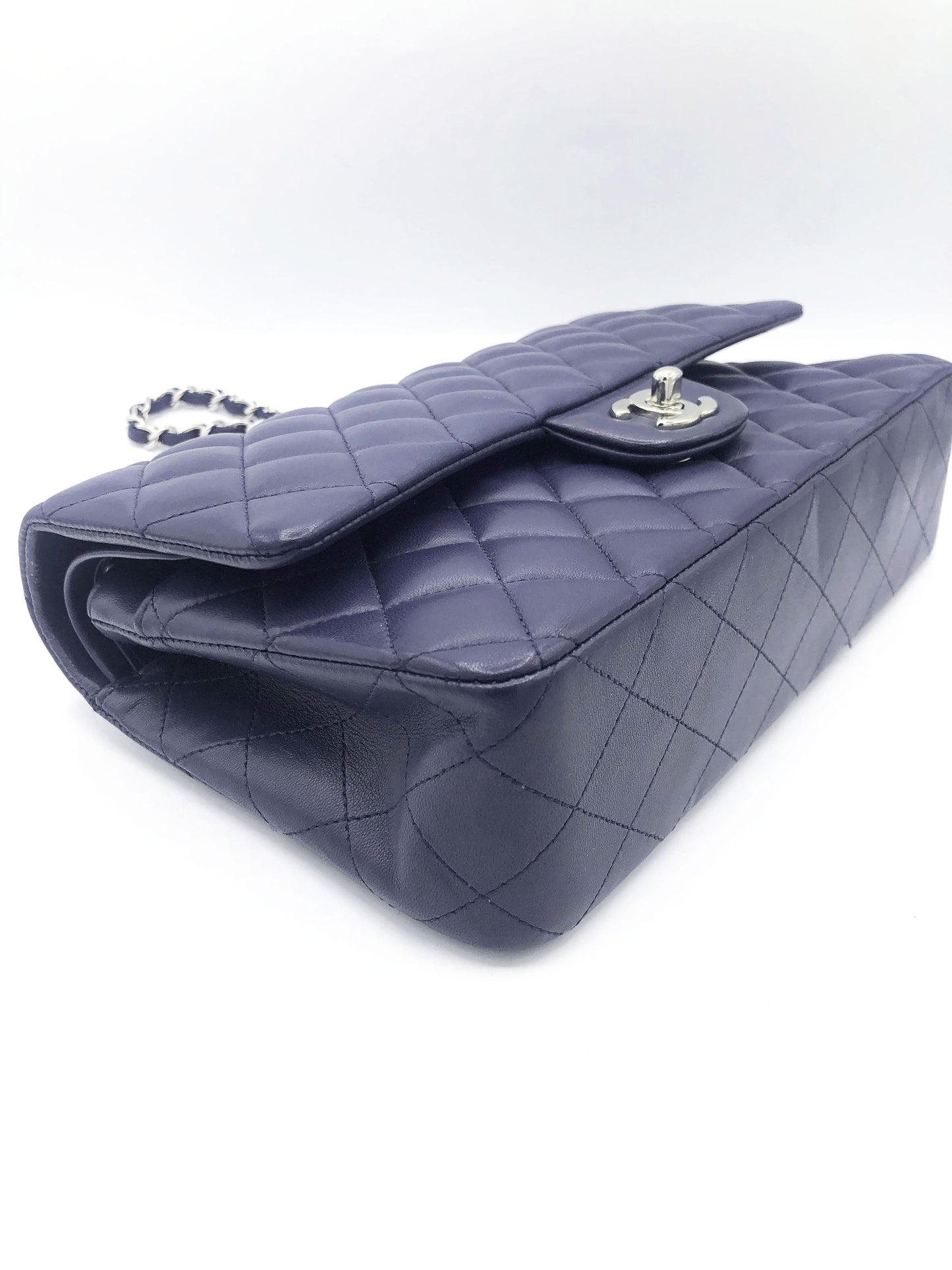 SAC CLASSIQUE AGNEAU BLEU MARINE - Soline