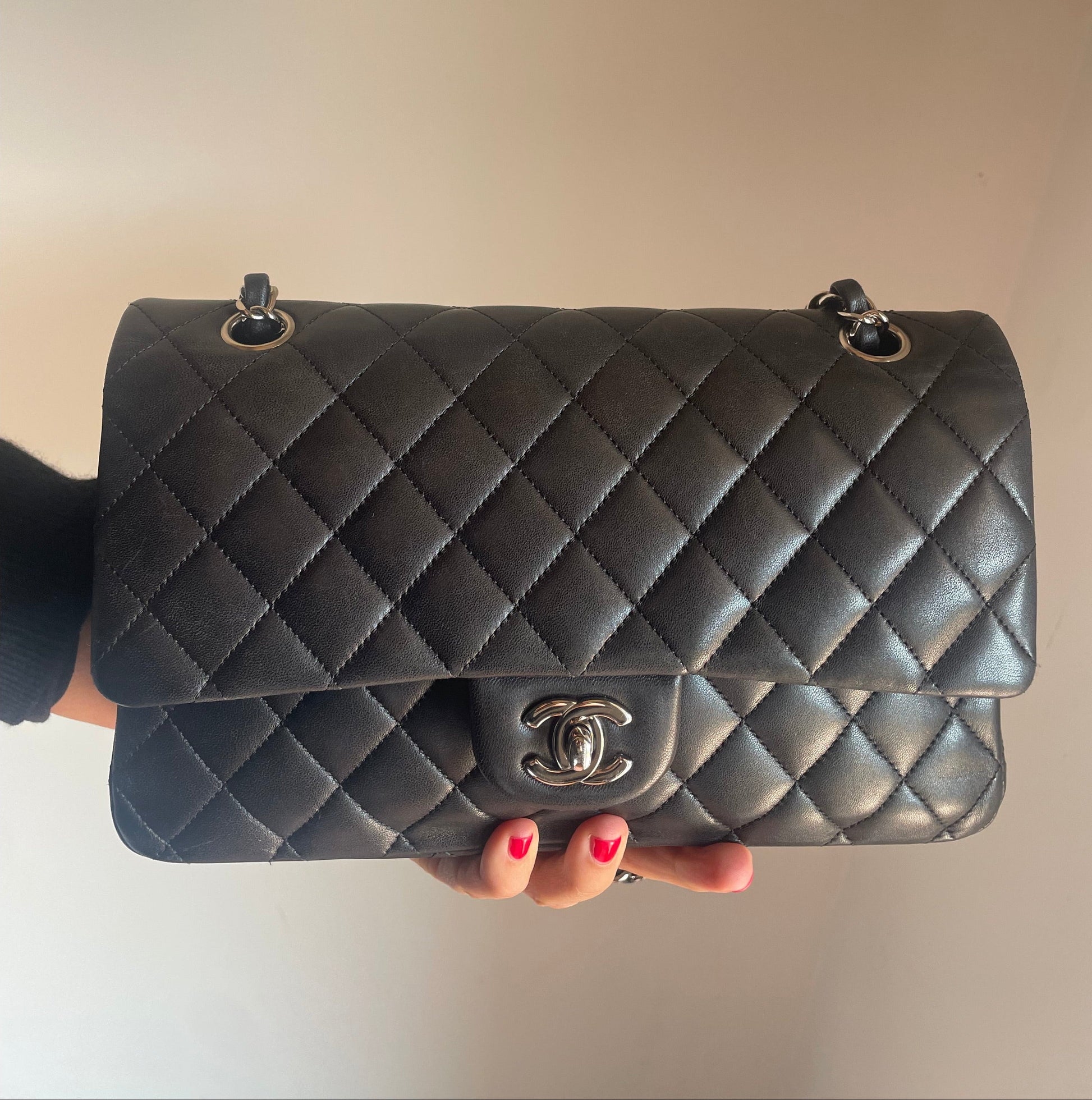 Sac classique noir et métal argenté - Soline