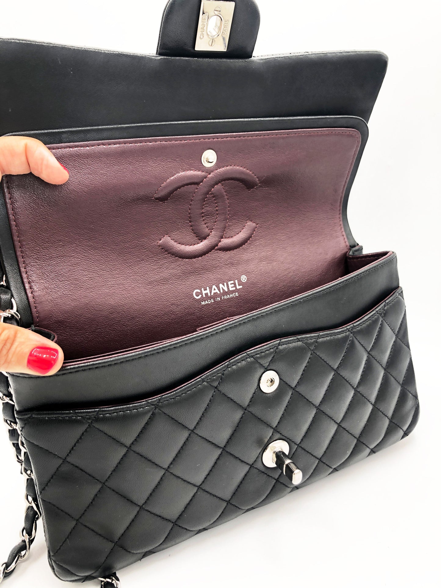 Sac classique noir et métal argenté - Soline