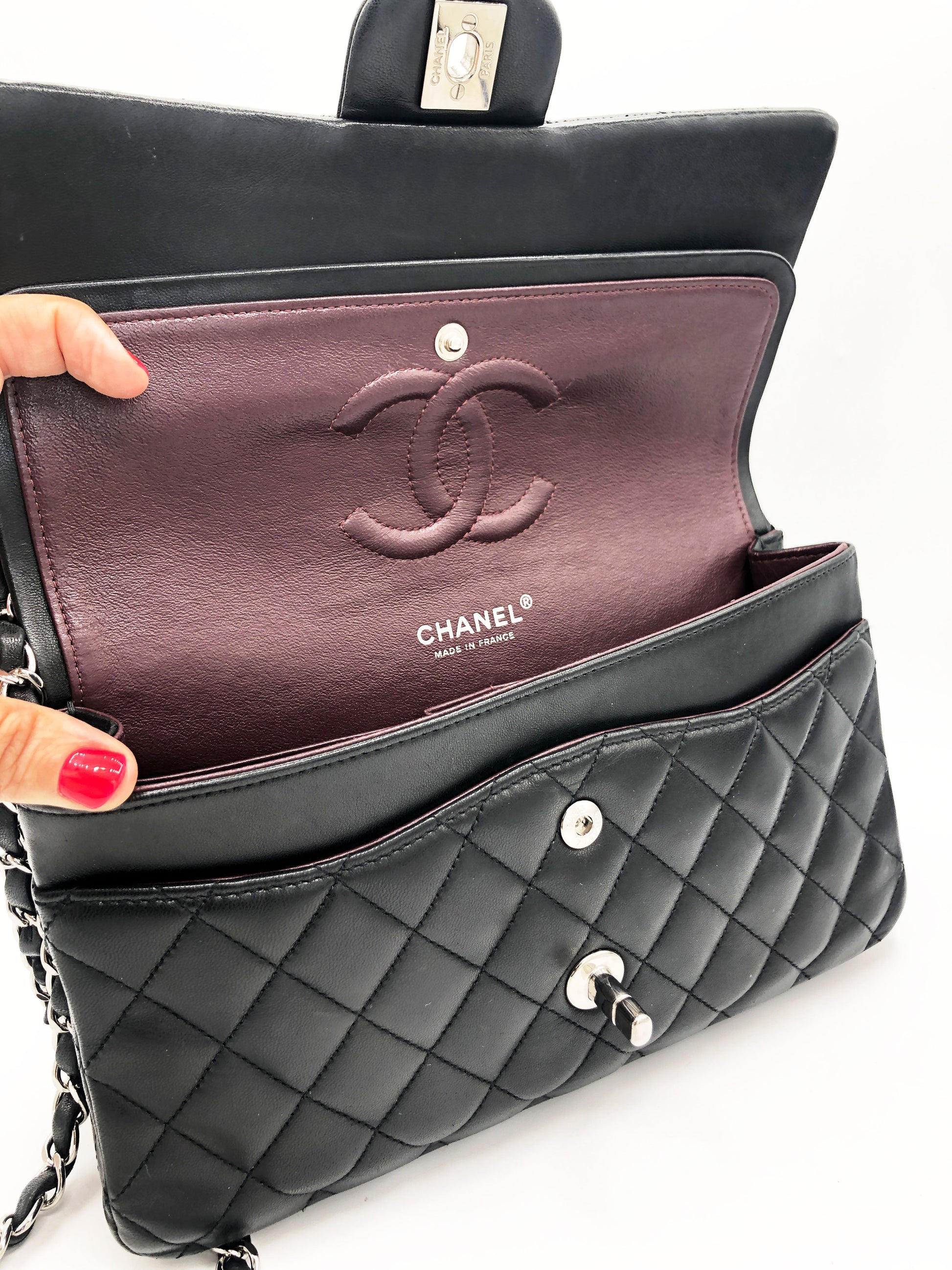 Sac classique noir et métal argenté - Soline