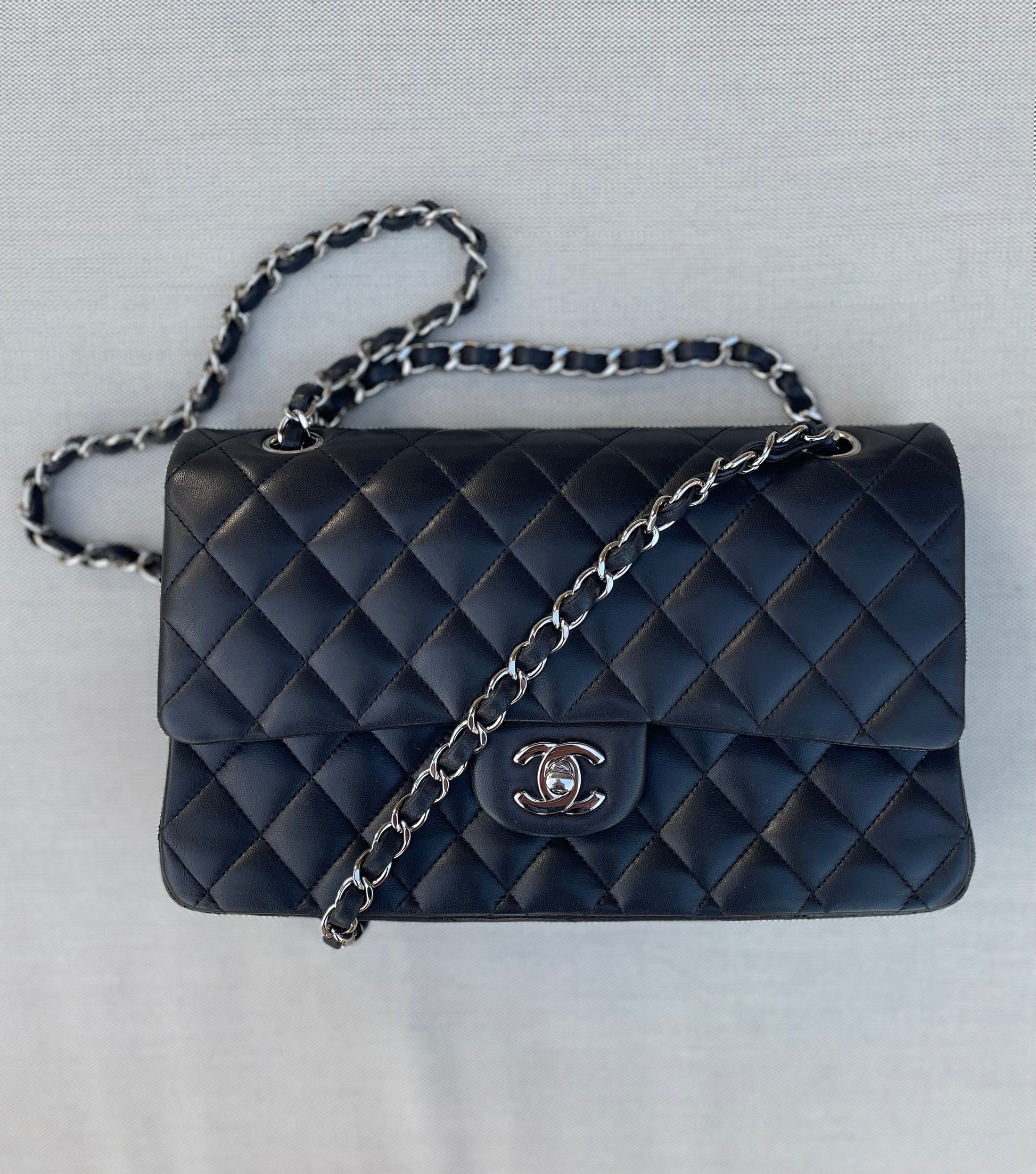 Sac classique noir et métal argenté - Soline