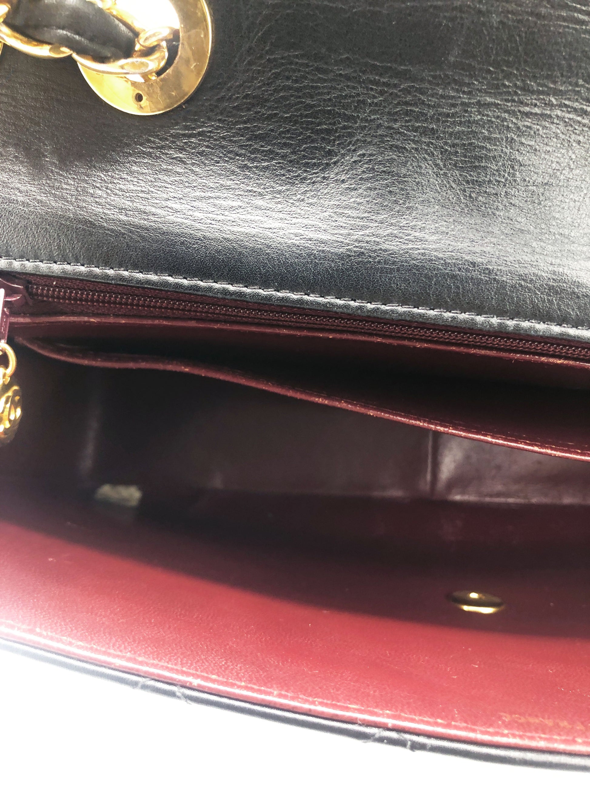 Sac Maxi Jumbo Timeless en cuir noir lisse - Soline