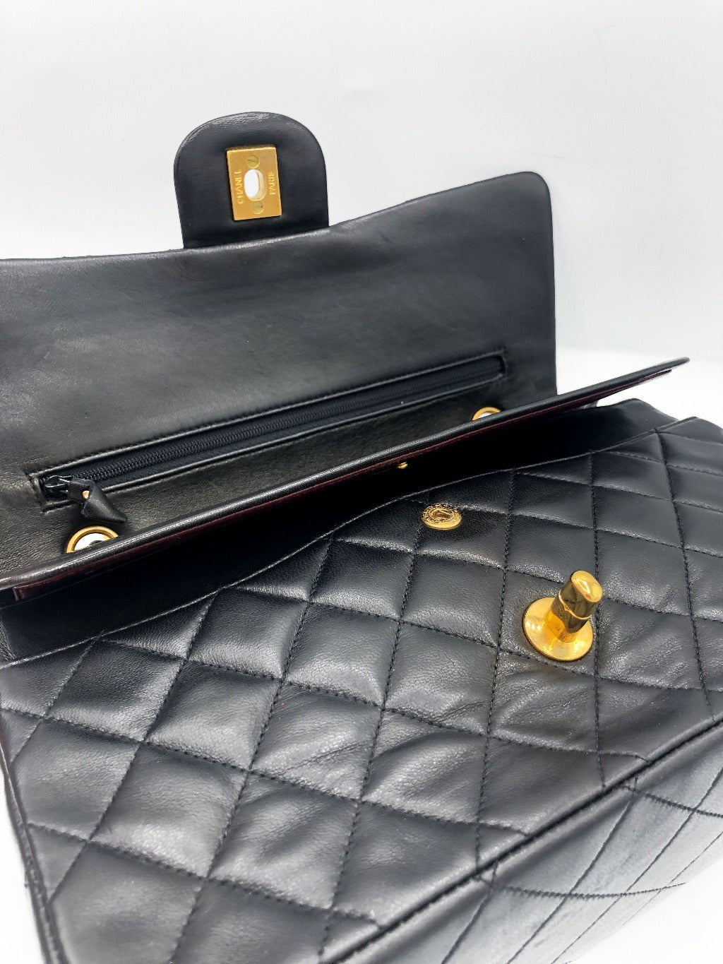 SAC TIMELESS MEDIUM AGNEAU NOIR - Soline