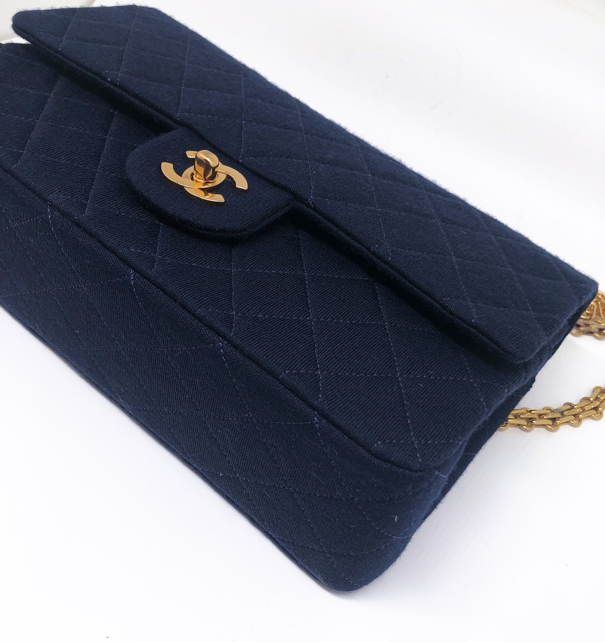 sac chanel vintage  bleu authentique