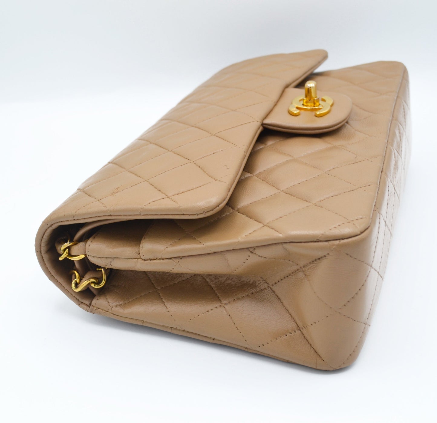 TIMELESS MEDIUM EN CUIR D'AGNEAU MATELASSE BEIGE - Soline