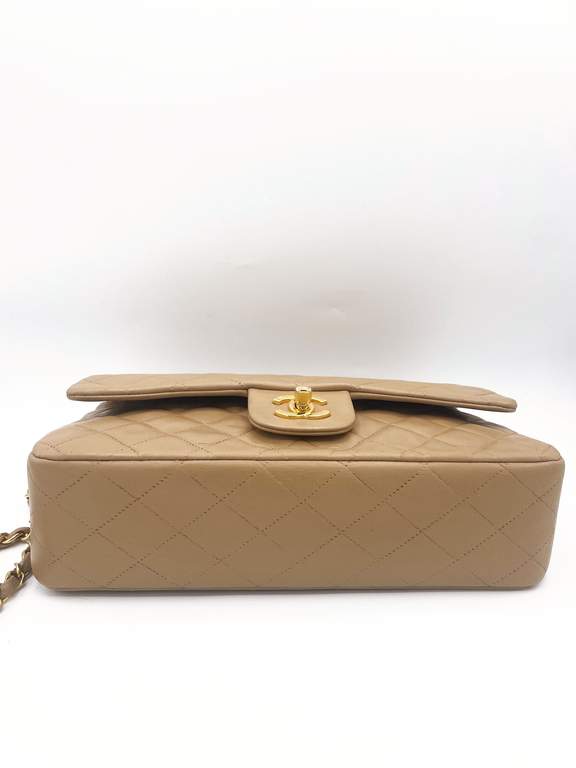 TIMELESS MEDIUM EN CUIR D'AGNEAU MATELASSE BEIGE - Soline