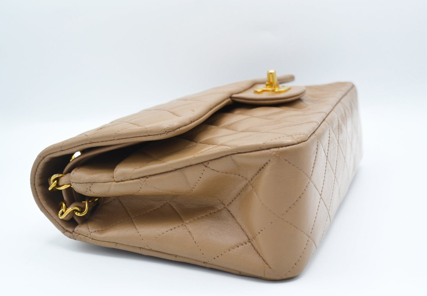 TIMELESS MEDIUM EN CUIR D'AGNEAU MATELASSE BEIGE - Soline