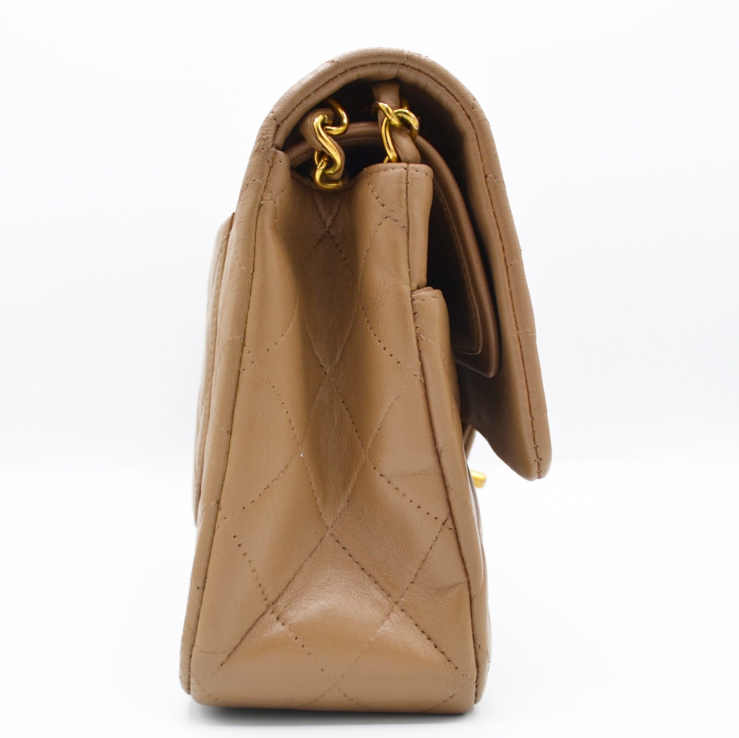 TIMELESS MEDIUM EN CUIR D'AGNEAU MATELASSE BEIGE - Soline