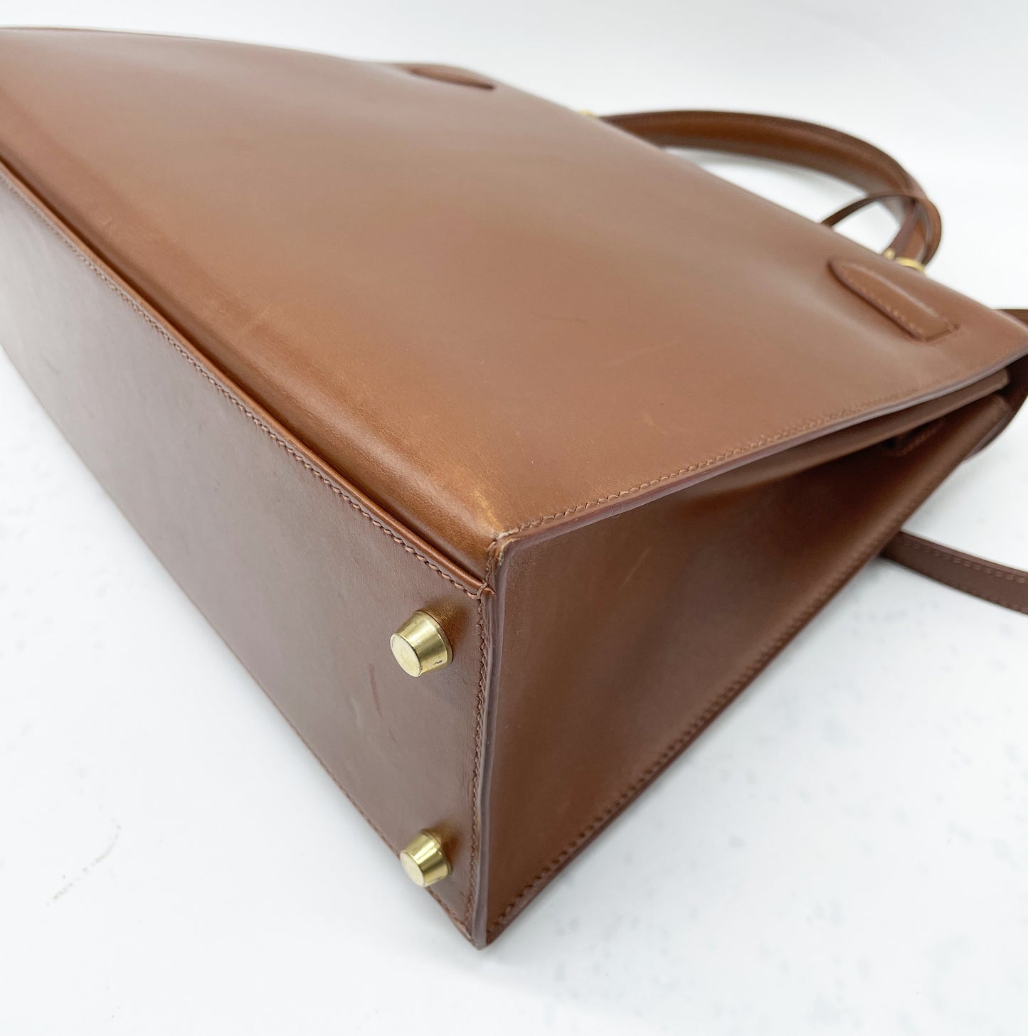 Hermes Kelly bag in hazelnut box leather 32cm