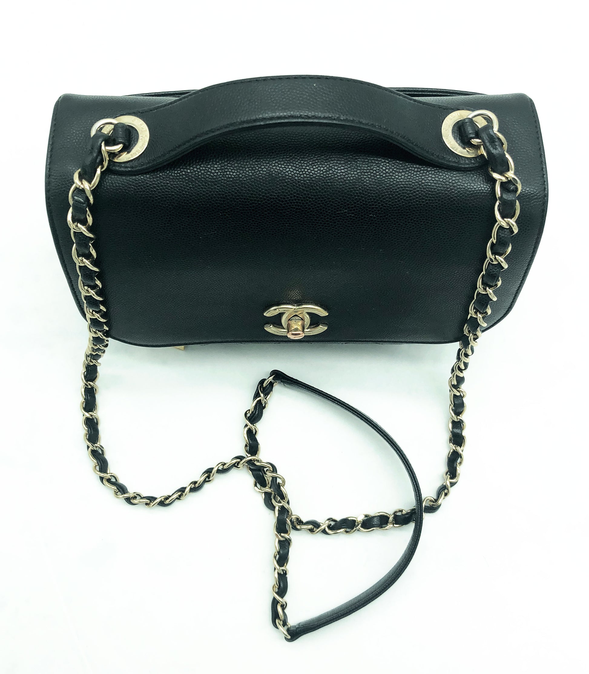 Chanel black Business Affinity bag full caviar leather - Soline