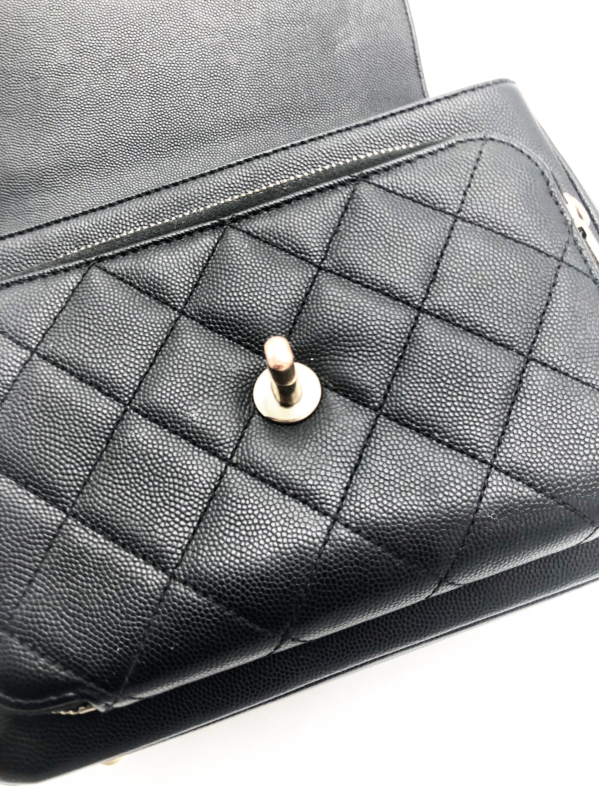 Chanel black Business Affinity bag full caviar leather - Soline
