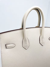 Charger l&#39;image dans la galerie, Magnifique sac Hermès Birkin sellier 25 cm en cuir de veau Epsom Nata.
