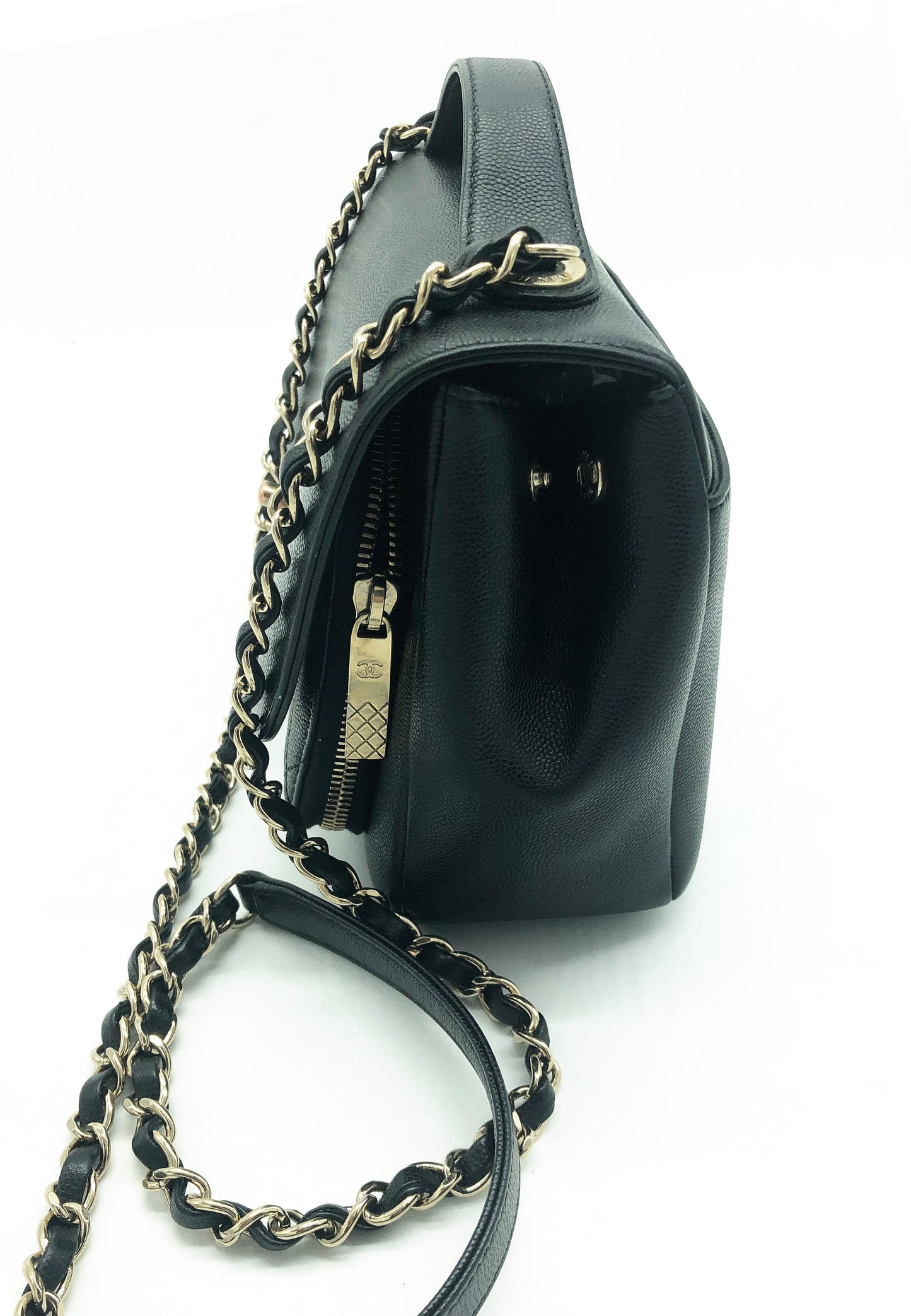Chanel black Business Affinity bag full caviar leather - Soline