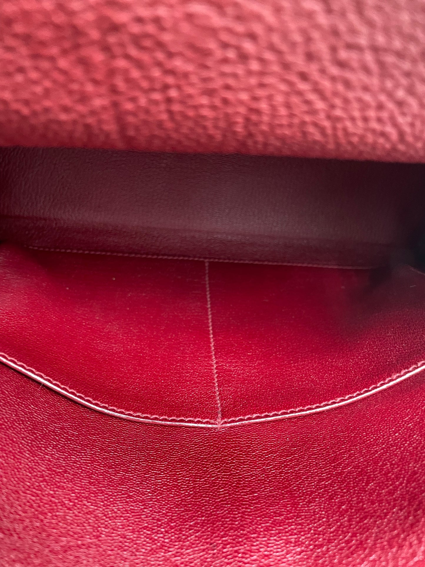 Sac à main Hermès Kelly retourné 28 en cuir Togo Bordeaux - Soline